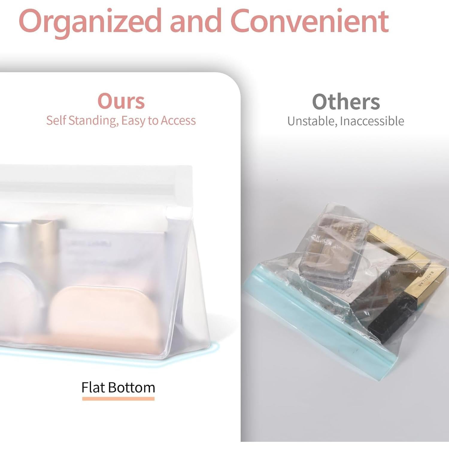 Packism Bolsa de Aseo Transparente Aprobada por TSA - 3 Tamaños