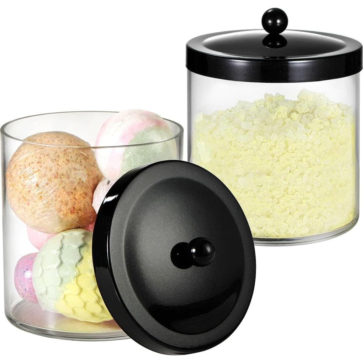 Tarros de Almacenamiento SheeChung 50 Oz - 2 Paquetes Negros