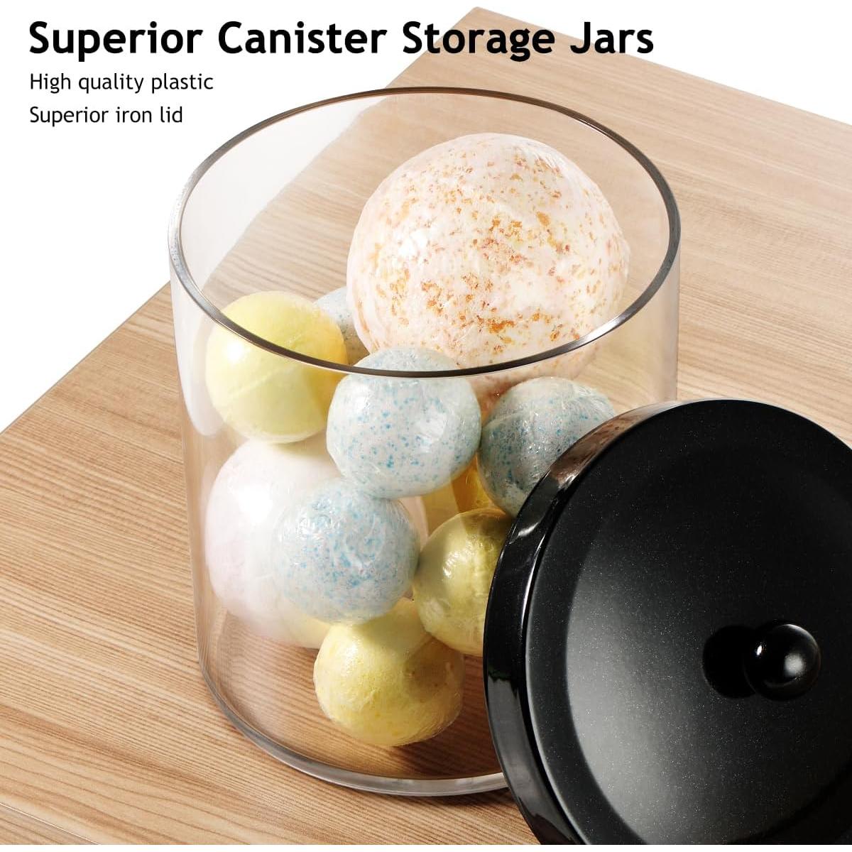 Tarros de Almacenamiento SheeChung 50 Oz - 2 Paquetes Negros