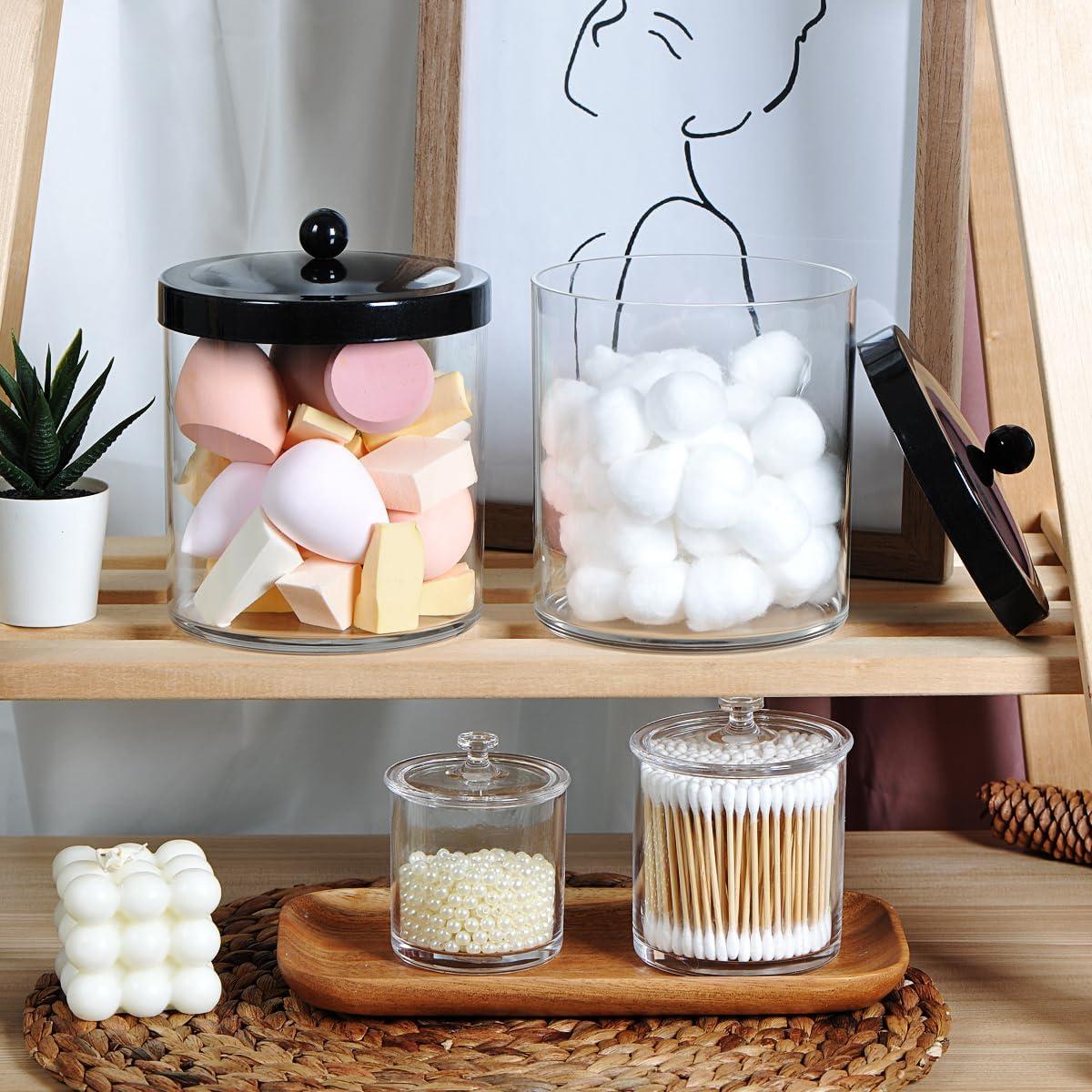 Tarros de Almacenamiento SheeChung 50 Oz - 2 Paquetes Negros