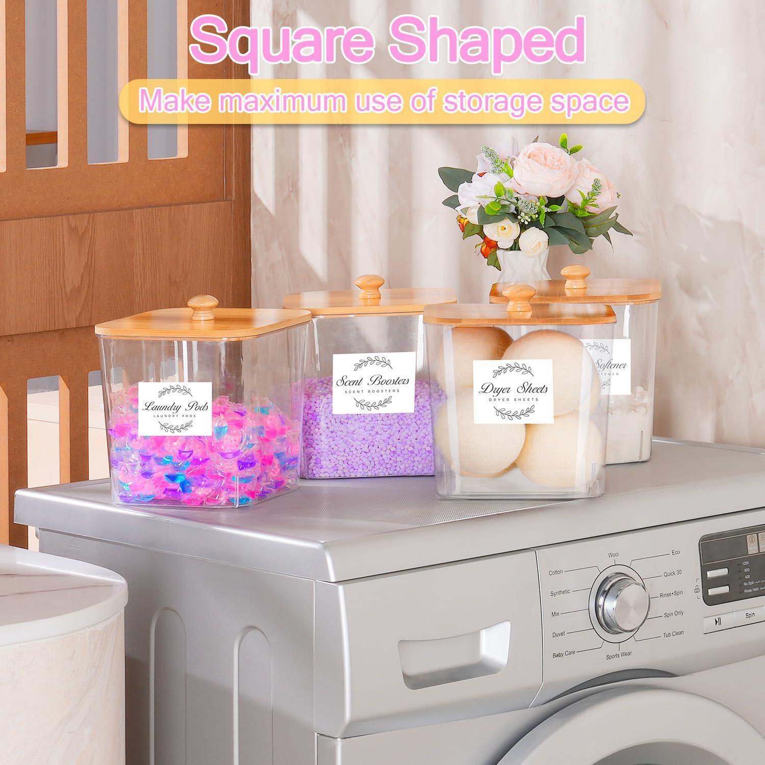 Contenedor de Cápsulas de Lavandería efluky 4 Piezas con Soporte