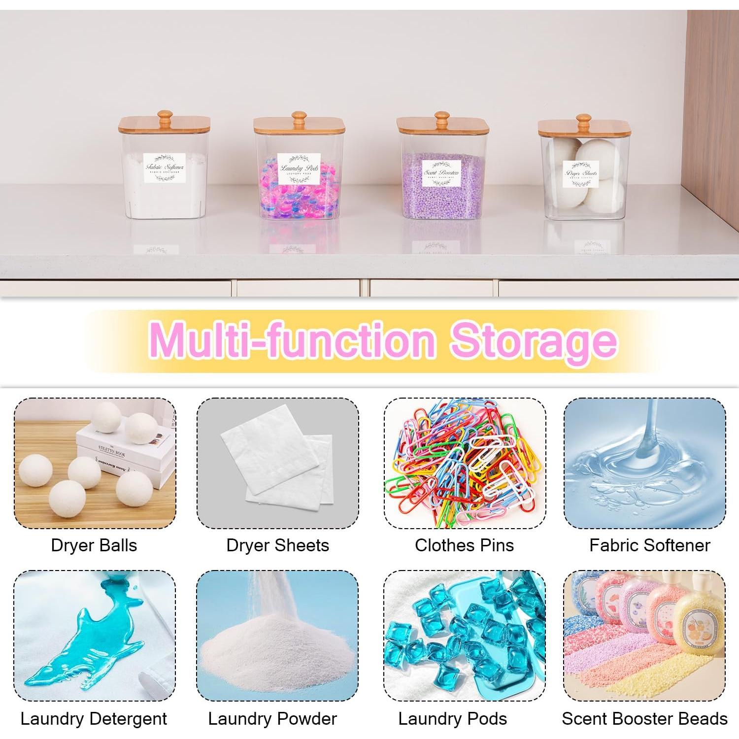 Contenedor de Cápsulas de Lavandería efluky 4 Piezas con Soporte