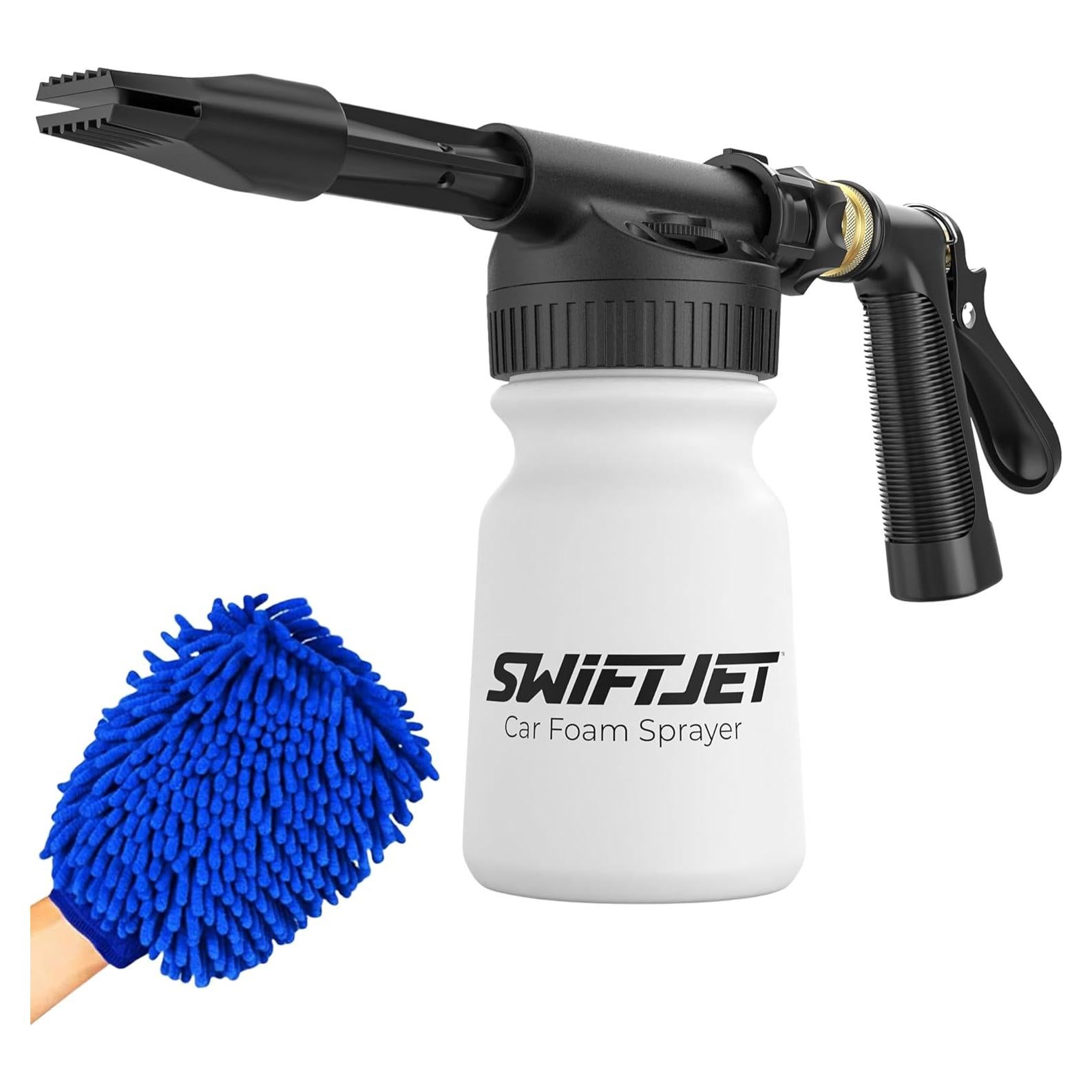 Pistola de Espuma SwiftJet + Mitón Microfibra para Lavado de Autos
