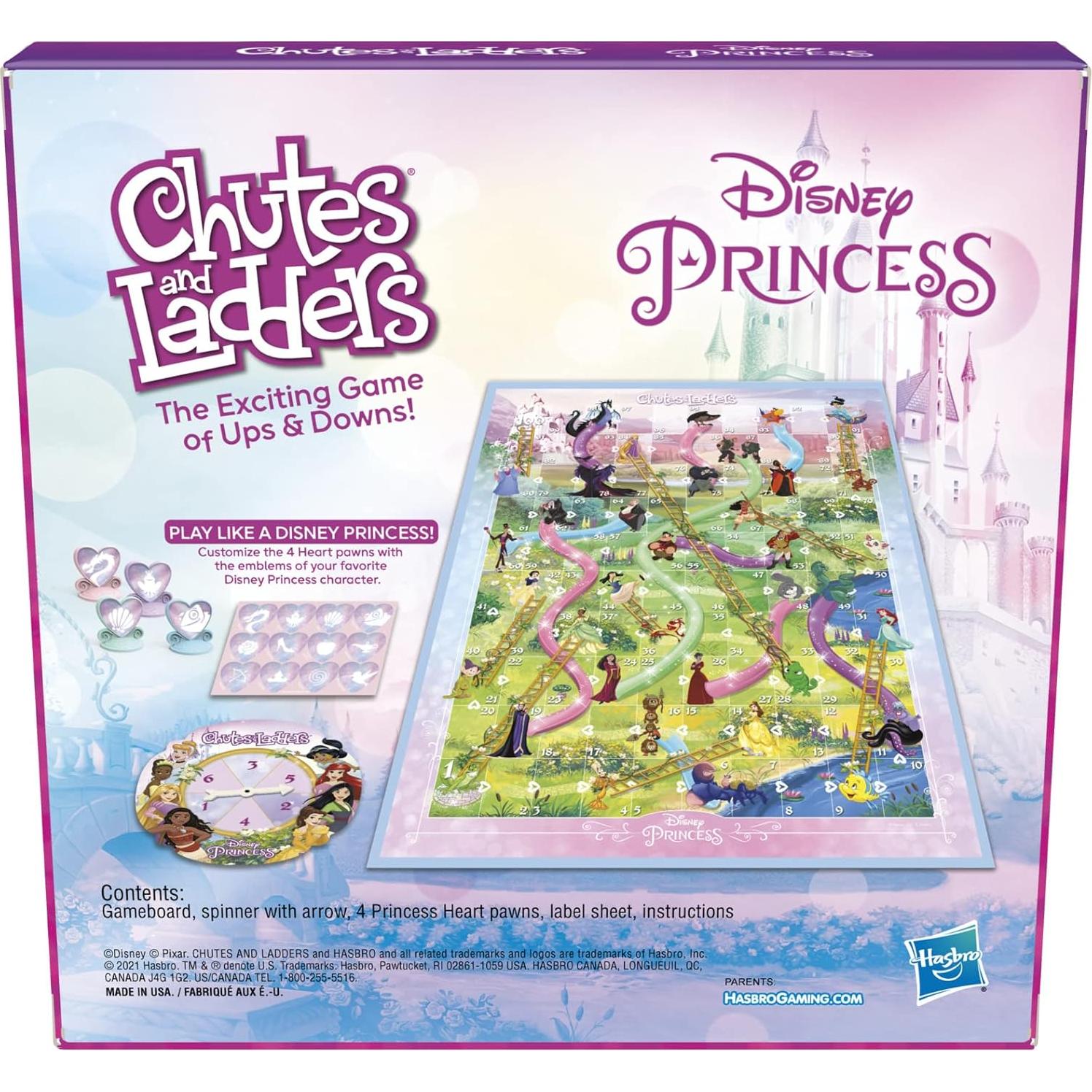 Juego de Mesa Chutes and Ladders Hasbro Princesas Disney 3+
