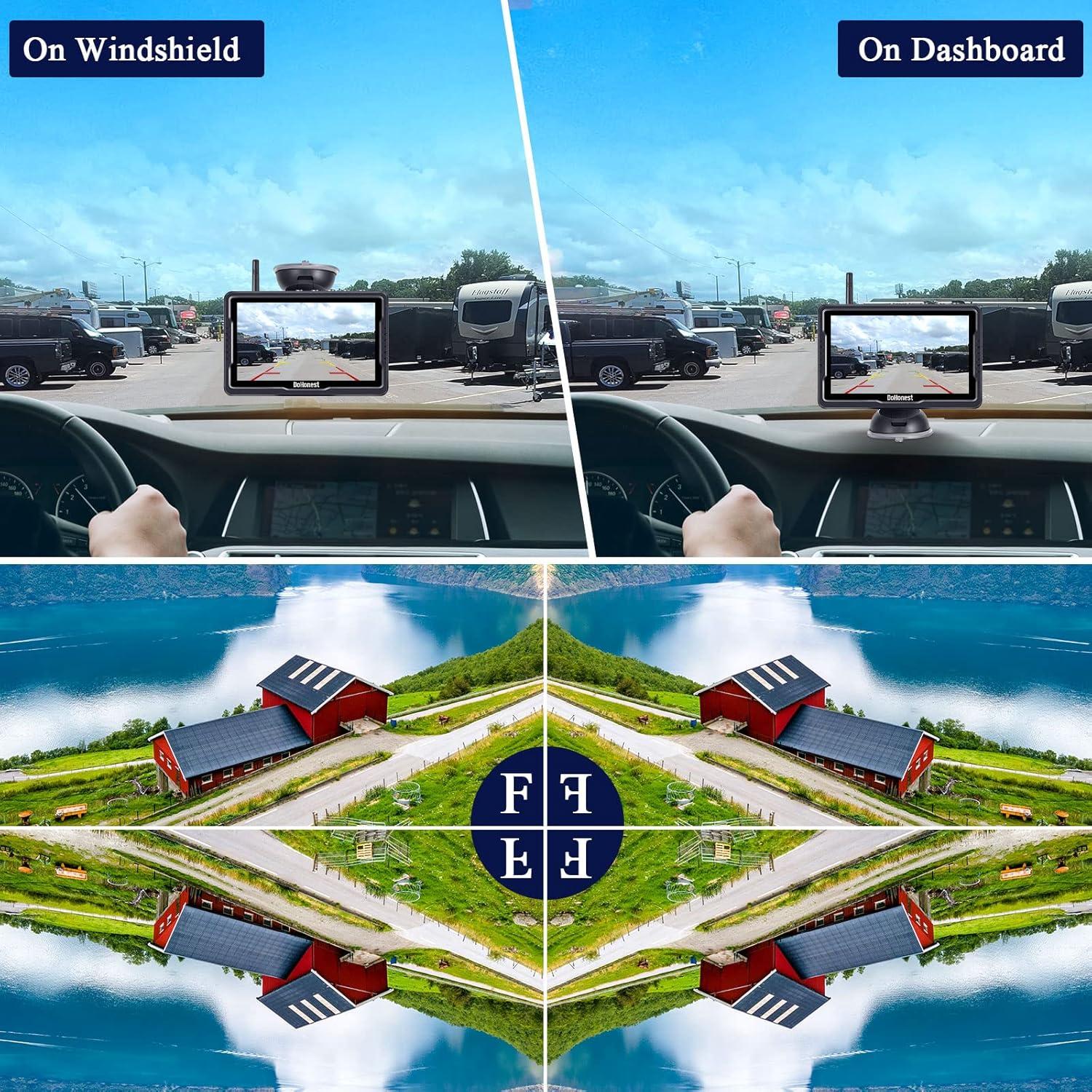 Cámara de Respaldo Inalámbrica Solar DoHonest A6 1080P 5"