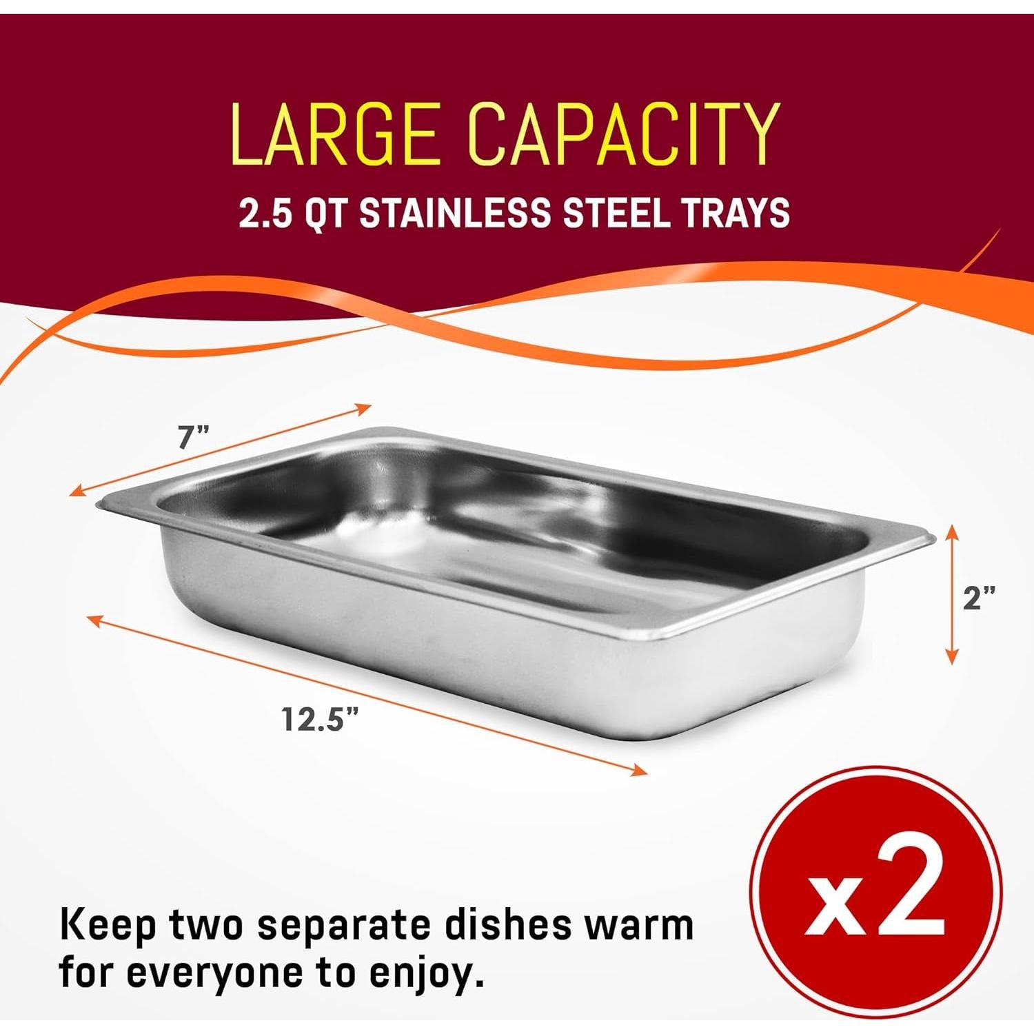 Servidor Buffet Elite Gourmet EWM-6122 5 Qt Acero Inoxidable