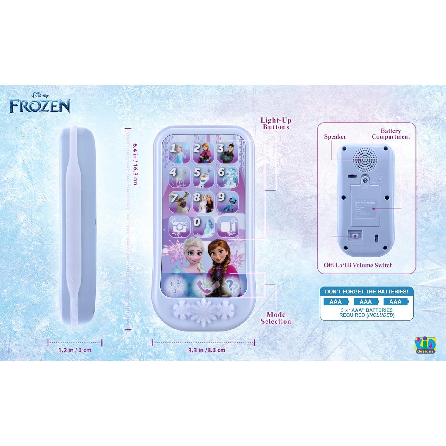 Teléfono de Juguete Disney Frozen eKids para Niños 3-6 Años