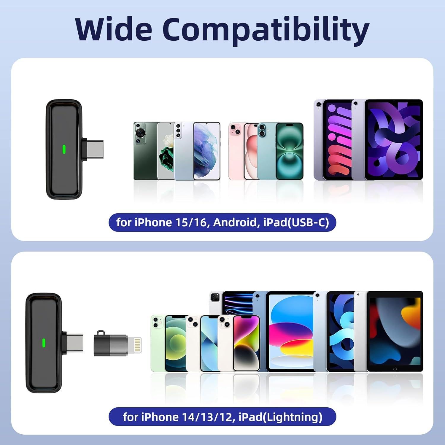 Micrófono Lavalier Inalámbrico NPTCL USB-C para iPhone 15/16