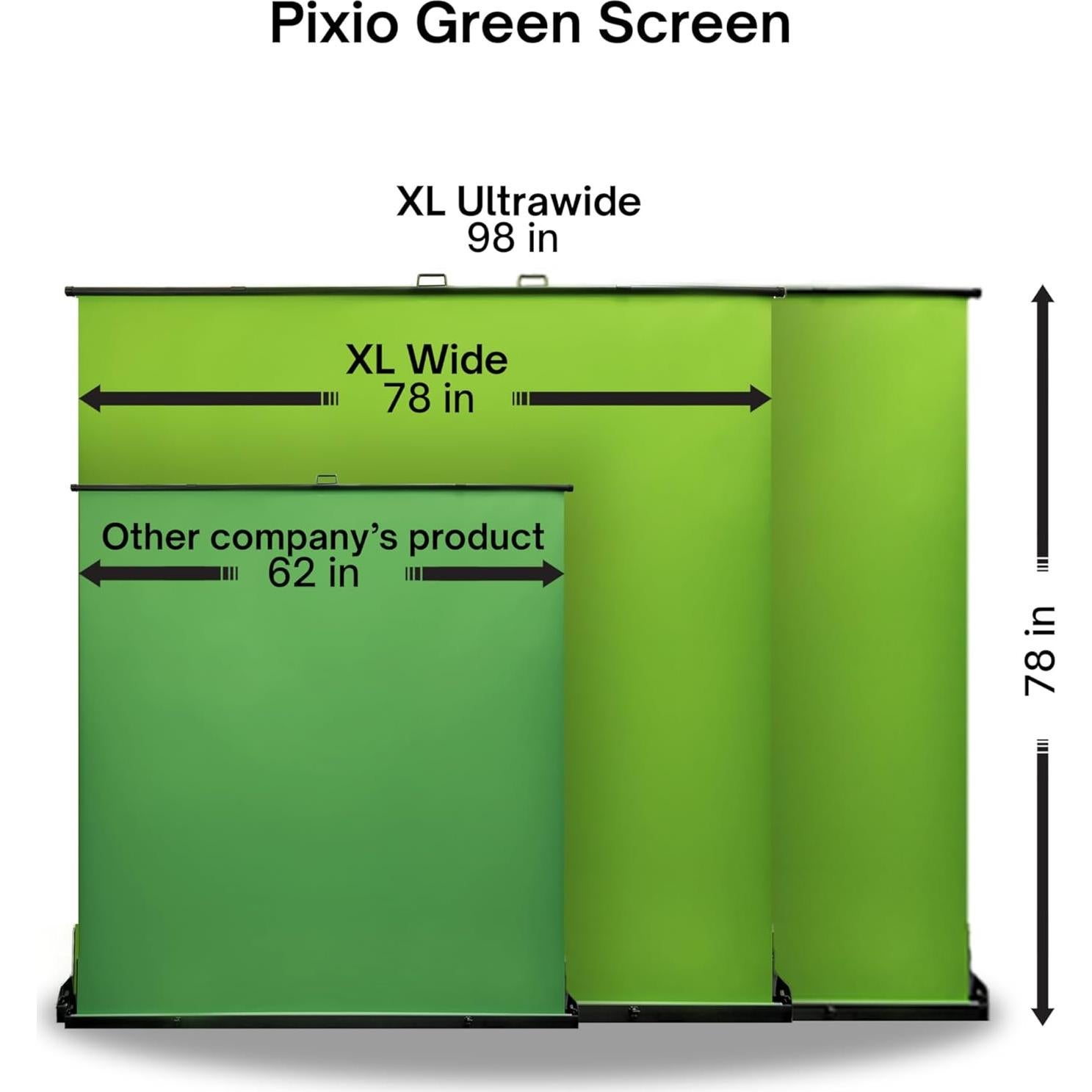 Fondo Verde Extra Grande Pixio 198x198 cm Plegable y Portátil