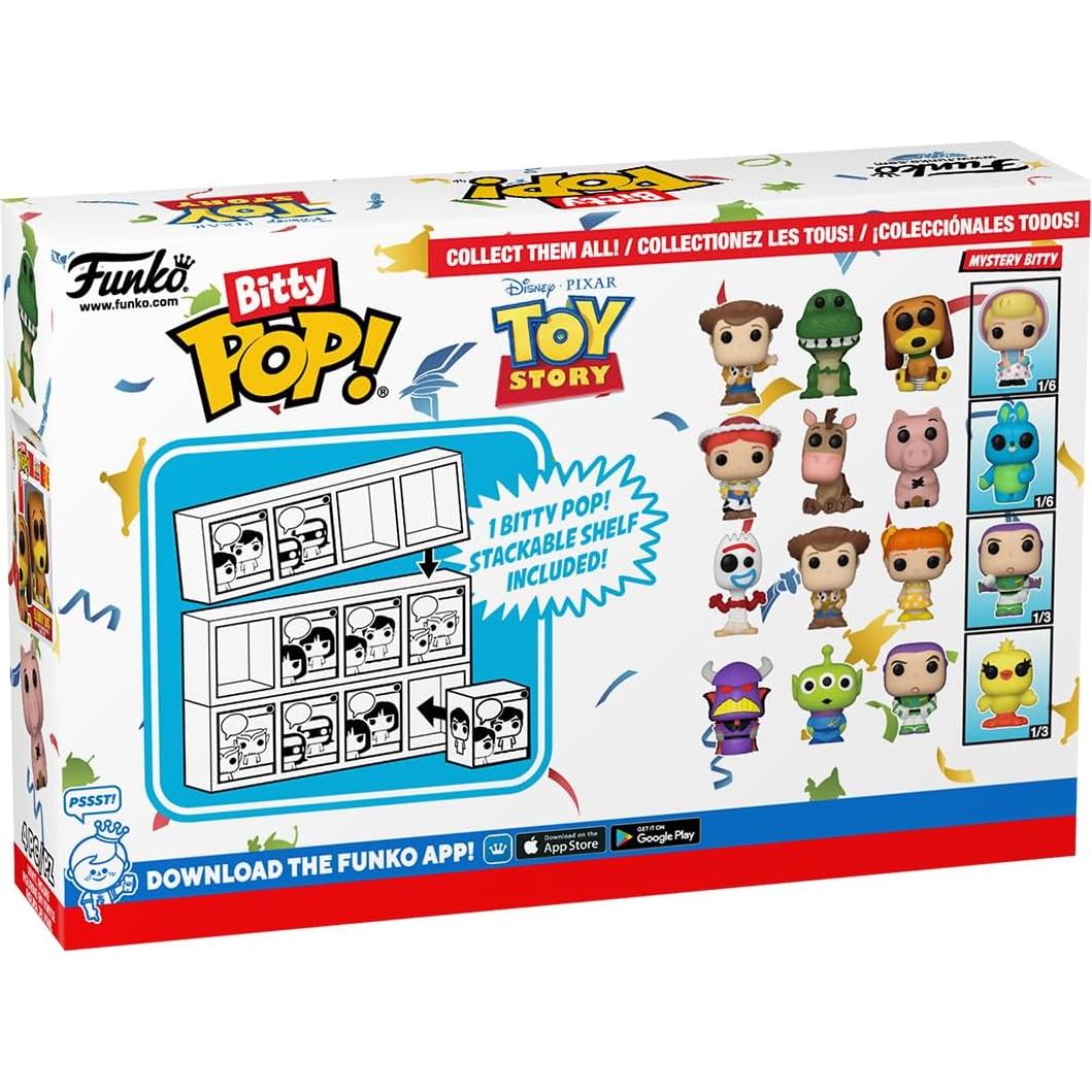 Funko Bitty Pop Toy Story 4PK - Forky, Woody, Gabby Gabby y figura misteriosa