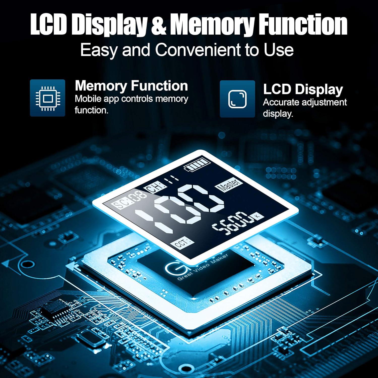 Kit de Iluminación Fotográfica GVM RGB LED 50W Bi-Color 3200K-5600K