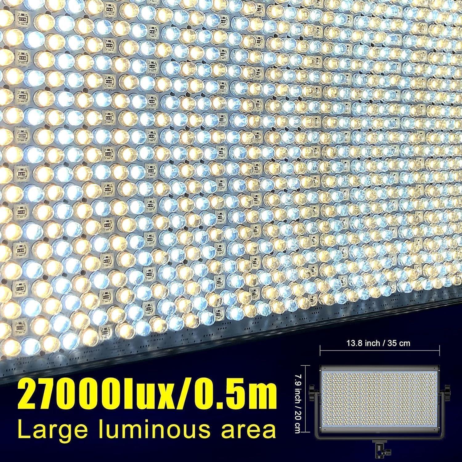 GVM 1500D Kit de Iluminación LED RGB 75W con Softbox