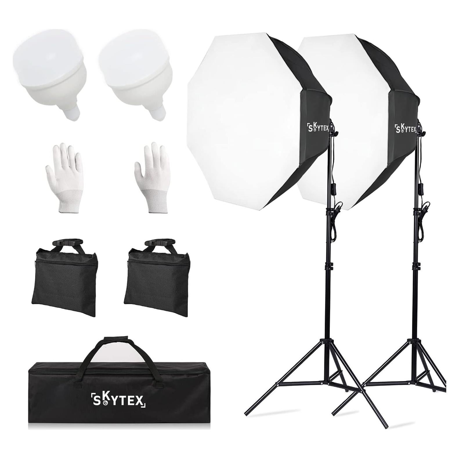 Kit de Iluminación Softbox Skytex 2Pack 28in 135W 5500K