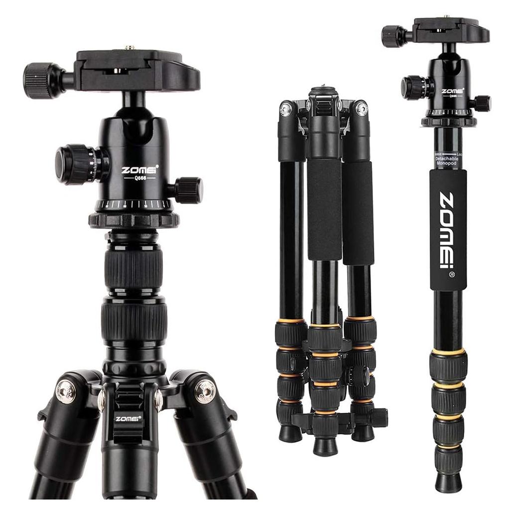 Trípode Profesional YESSBON Q666 de Aluminio Compacto 1.74 kg