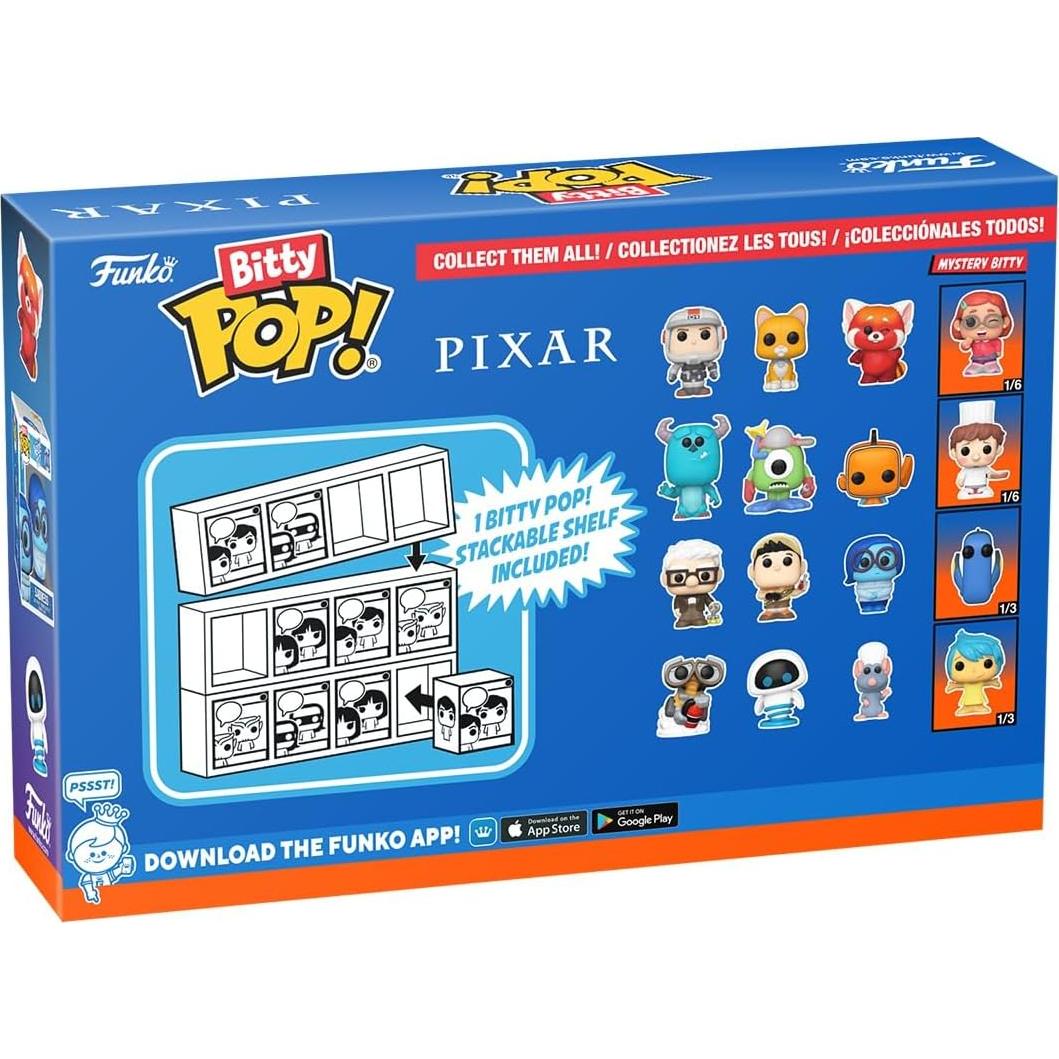 Funko Pop Bitty 4-Pack Pixar: Carl, Russell, Tristeza y Figura Misteriosa