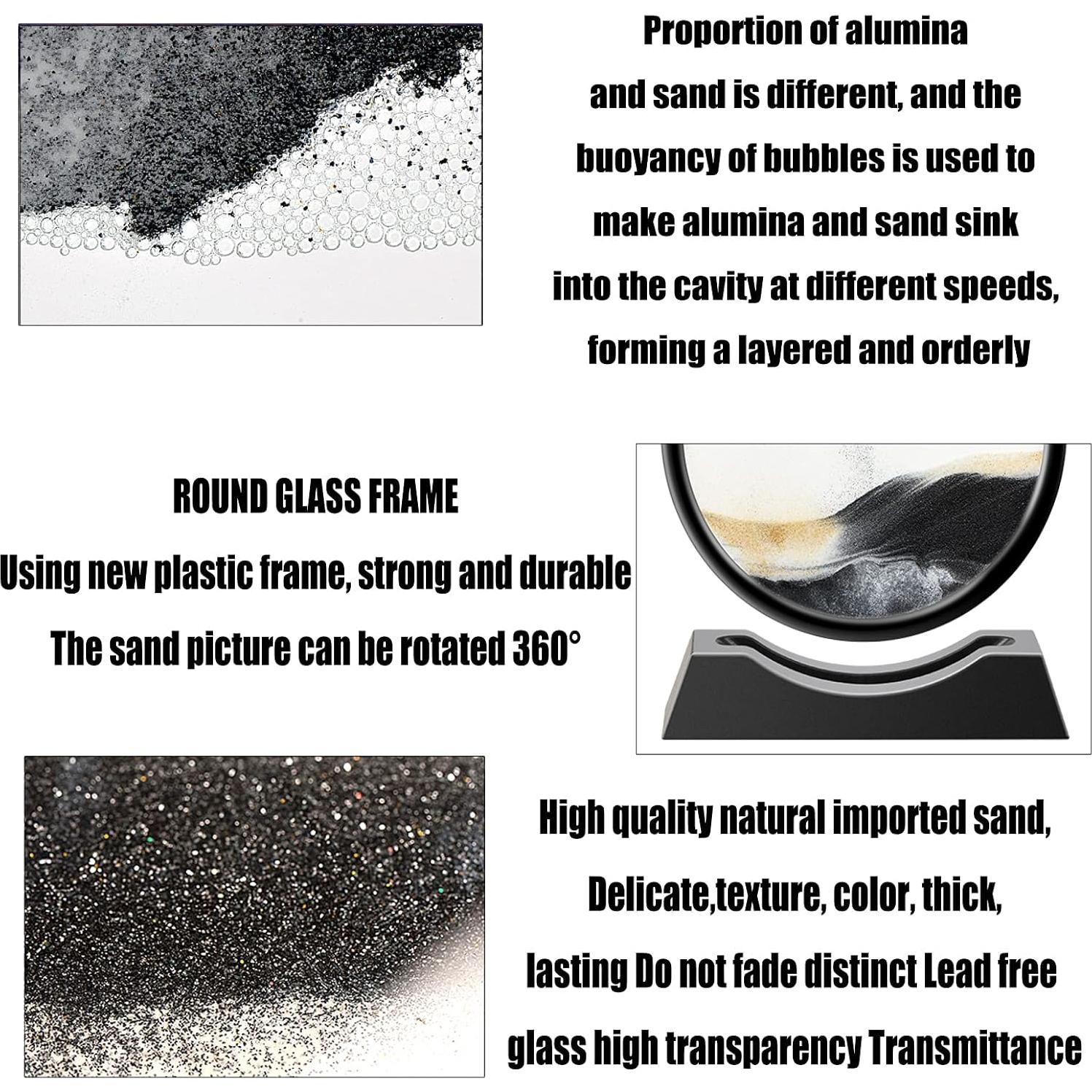 Juguete Sensorial de Arena en Movimiento TK-SSSD 17.78 cm Negro