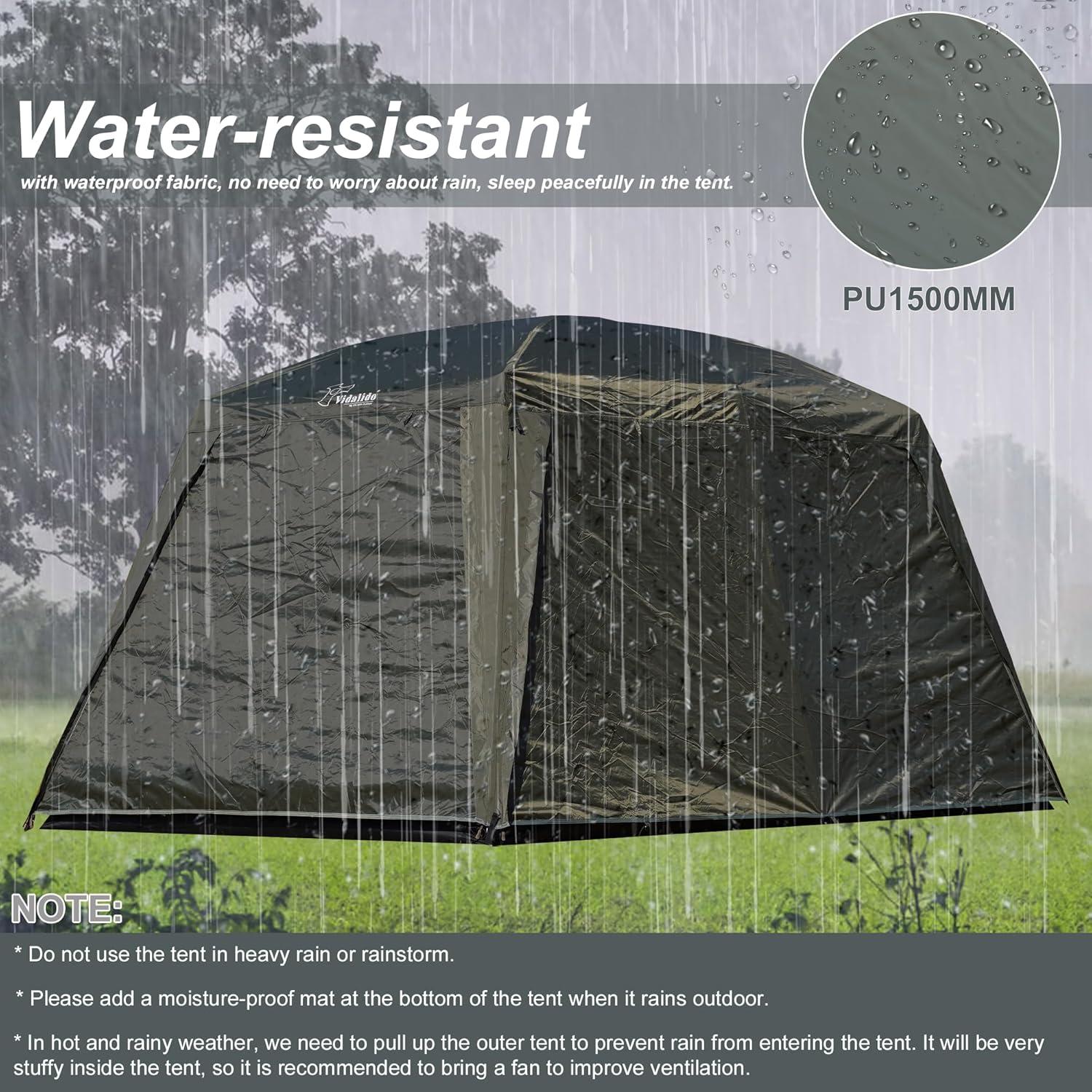 Carpa de Camping Vidalido para 4-6 Personas Impermeable