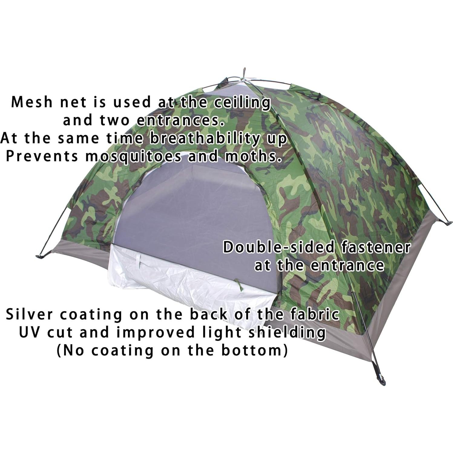 Sutekus Tent Camouflage Patterns Camping Tent Backpacking Tent for Camping Hiking 【Outdoor Equipment】