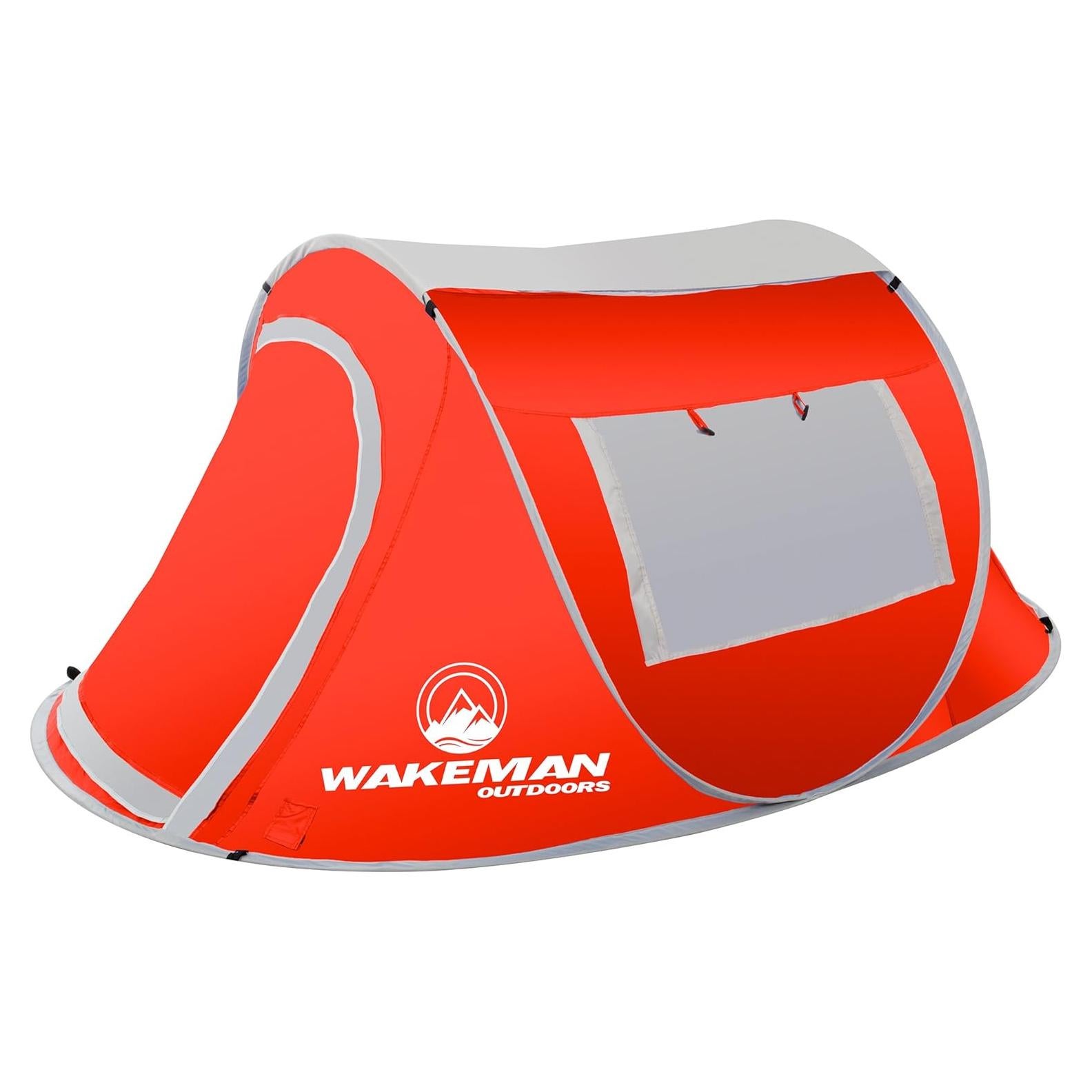 Tienda de Camping Domo 2 Personas Wakeman Rojo Impermeable