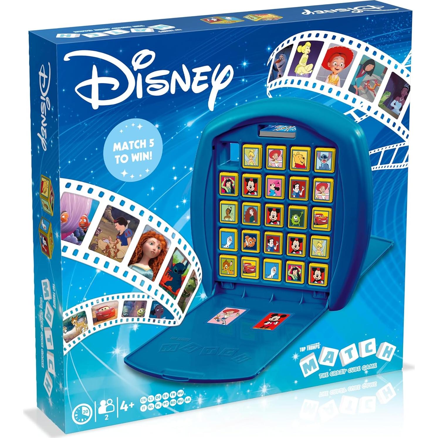 Juego de Emparejamiento Disney Top Trumps - Para Niños 6+