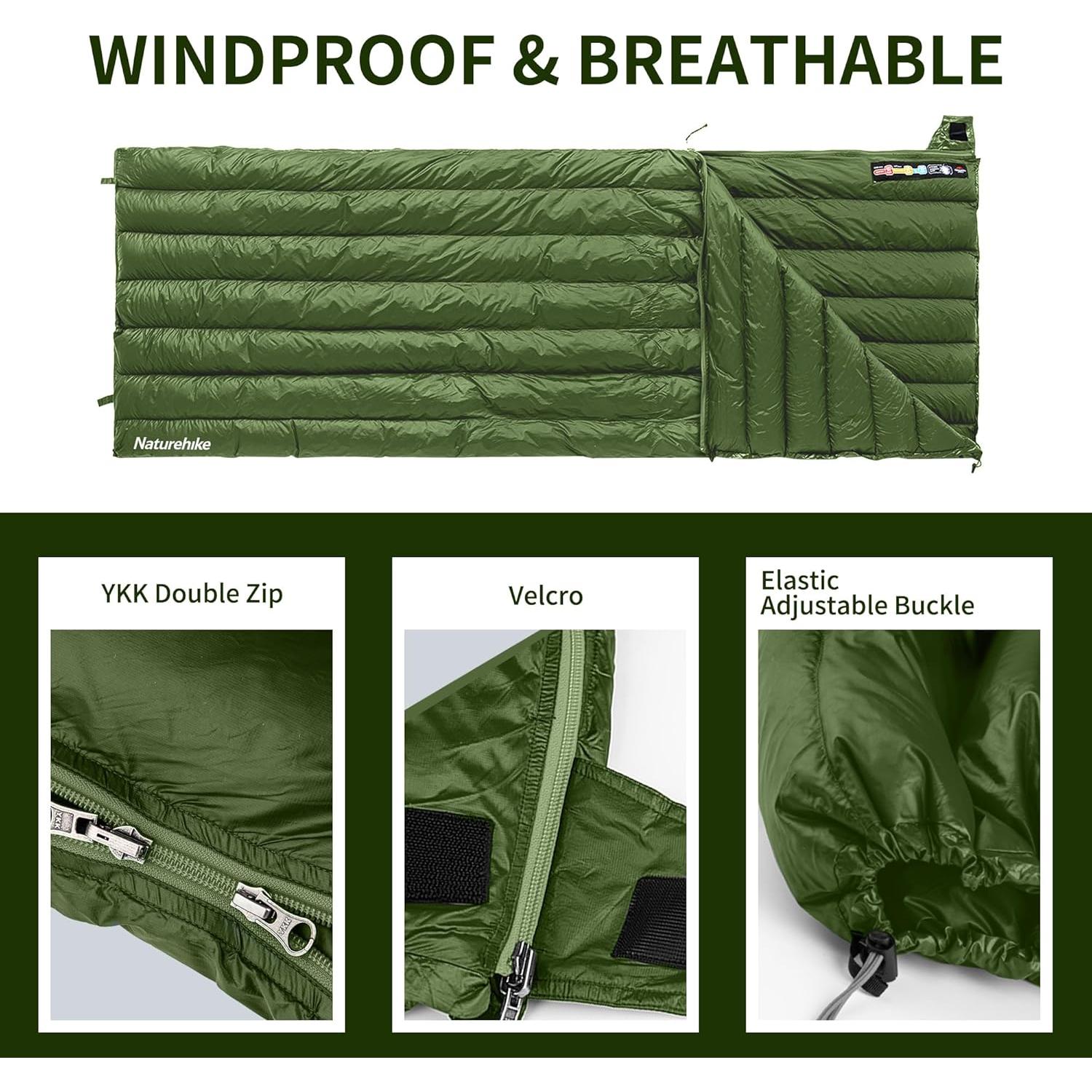 Saco de dormir ultraligero Naturehike Chanyi 650FP 1.3kg