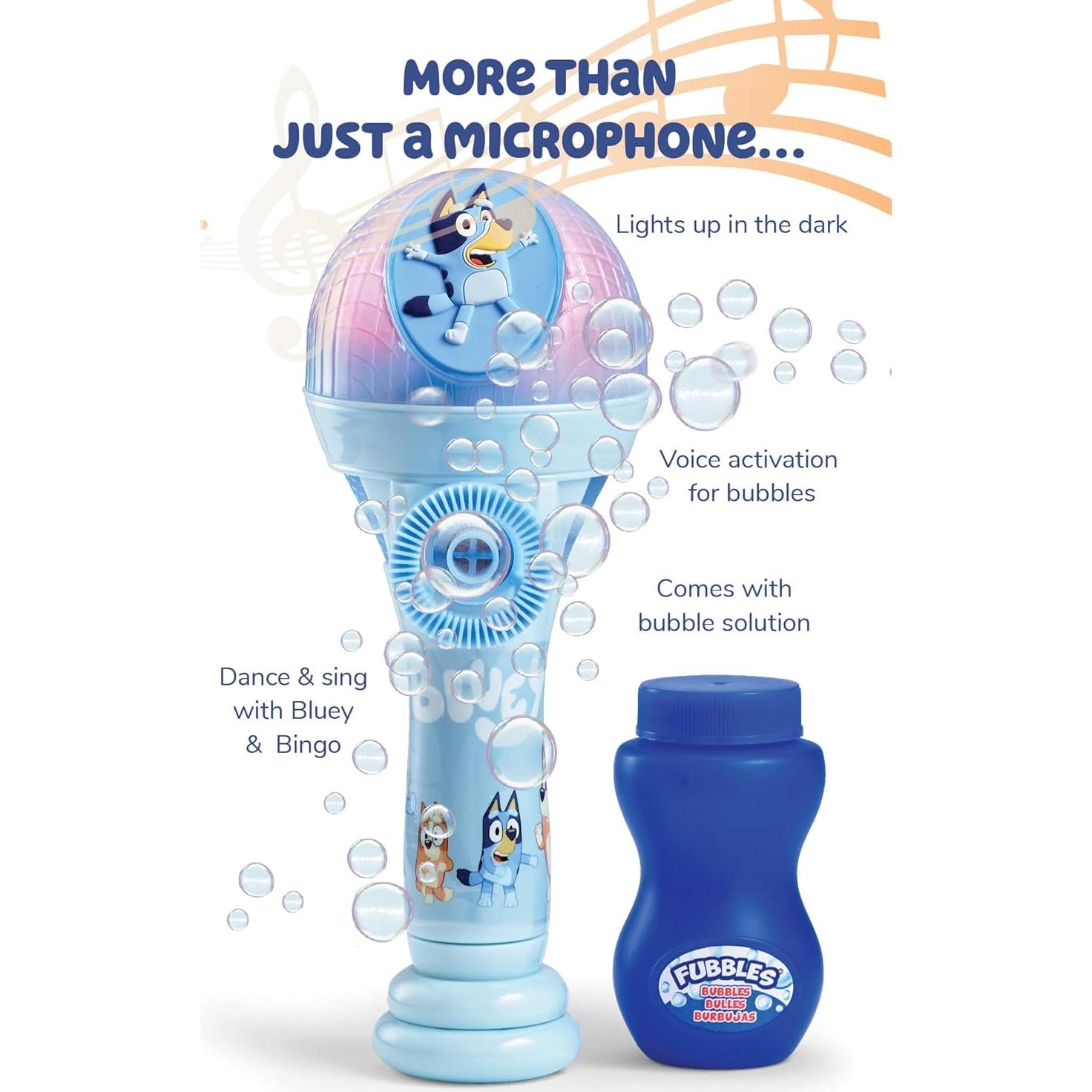 Máquina de Burbujas Bluey con Micrófono Activado por Voz