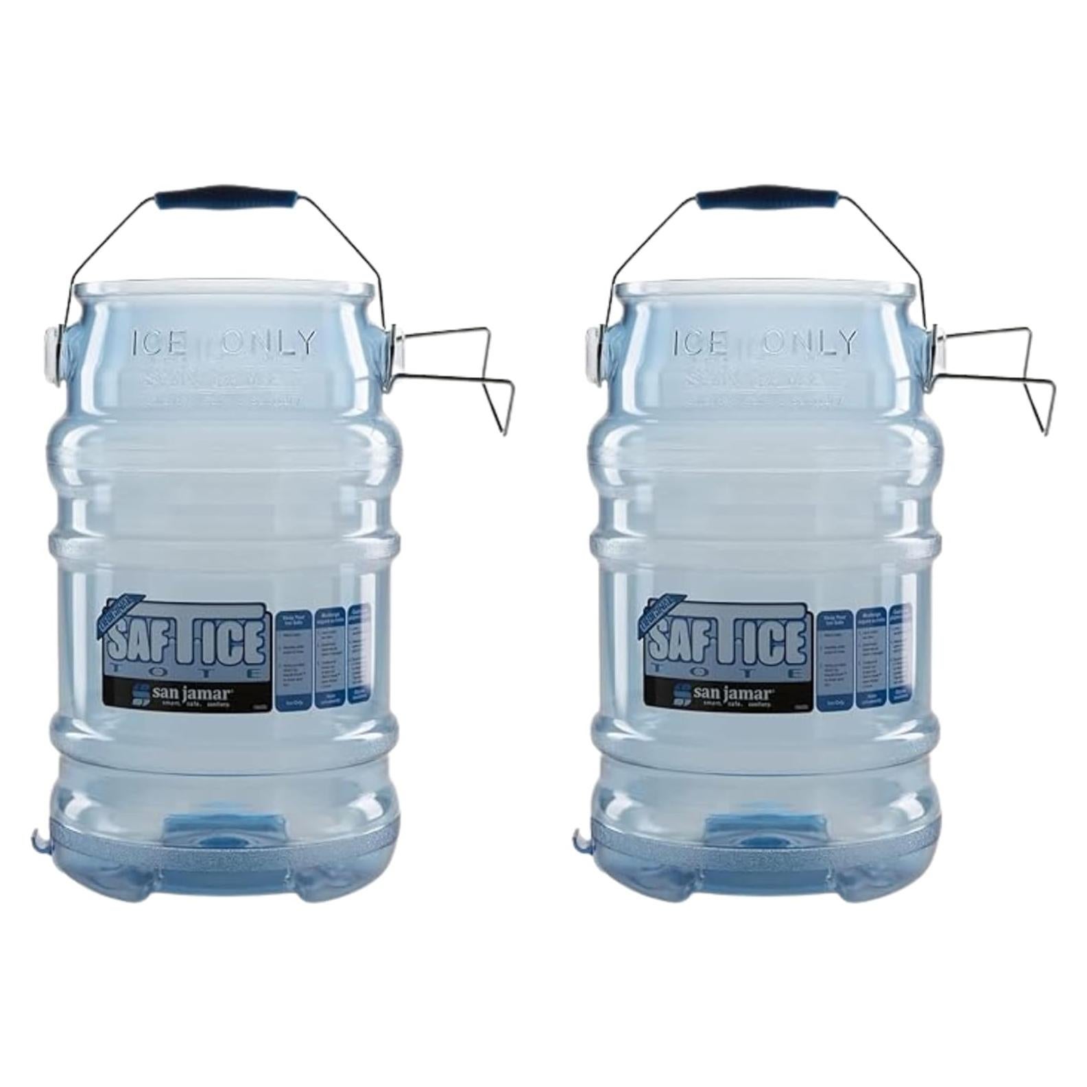 Hielo Tote San Jamar SI6000 6 Galones Azul Paquete de 2