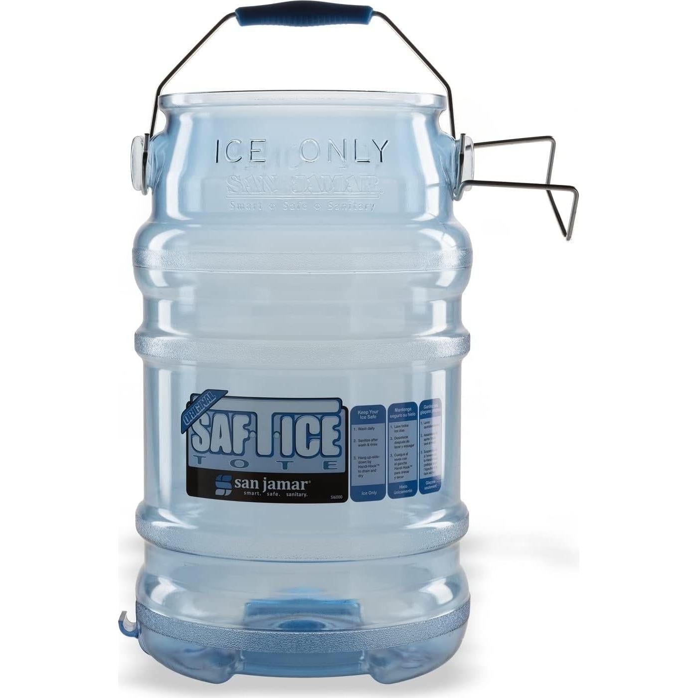 Hielo Tote San Jamar SI6000 6 Galones Azul Paquete de 2