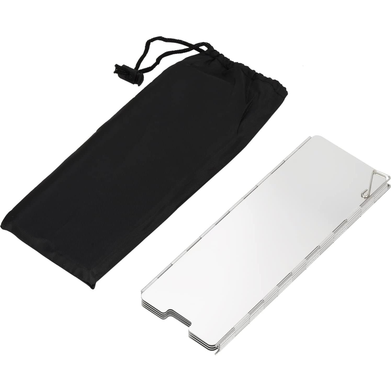 Paravientos de Estufa de Camping 8 Placas Aluminio Plegable