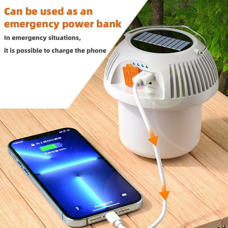 Linterna de Camping Solar Mukkuri 600 Lúmenes Recargable