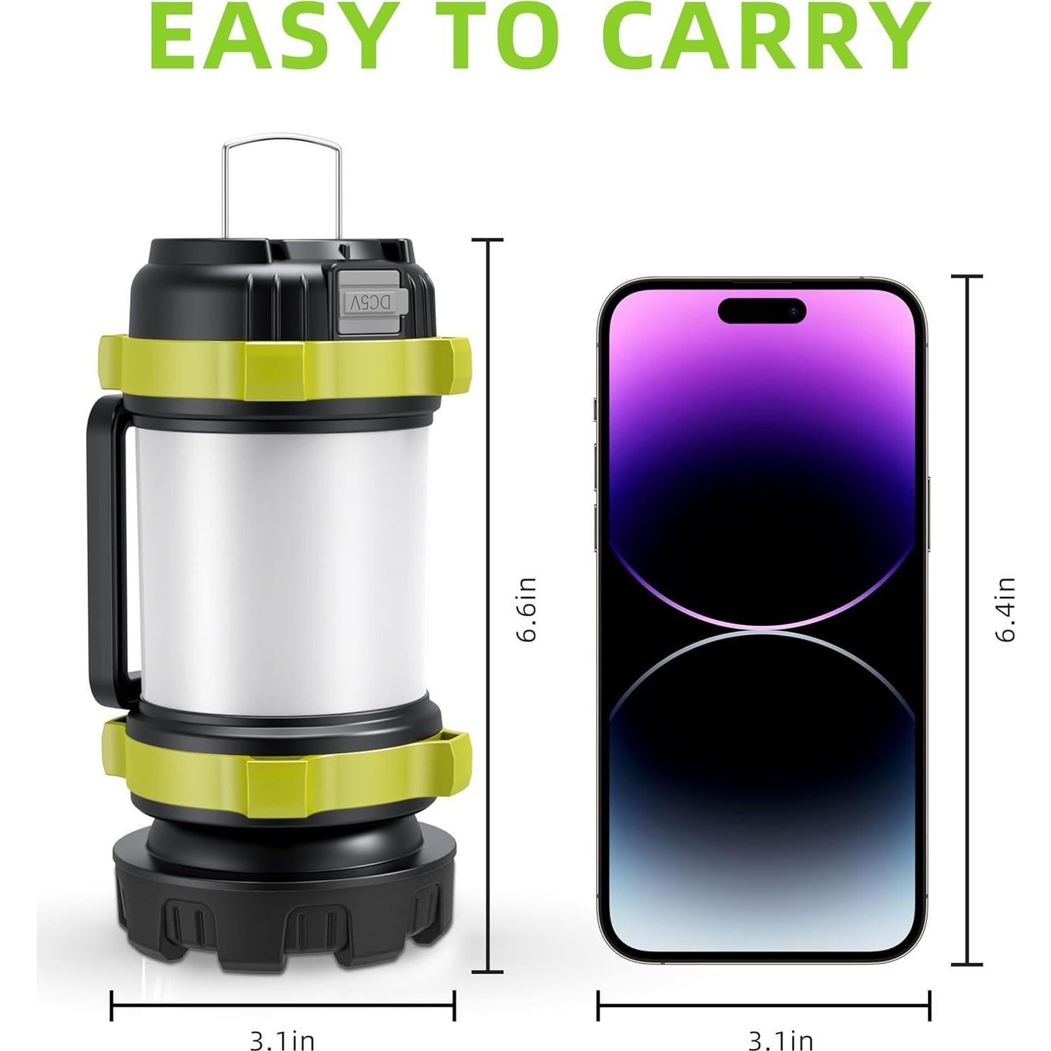 Linterna de Camping Recargable AlpsWolf 4000mAh IPX4 6 Modos