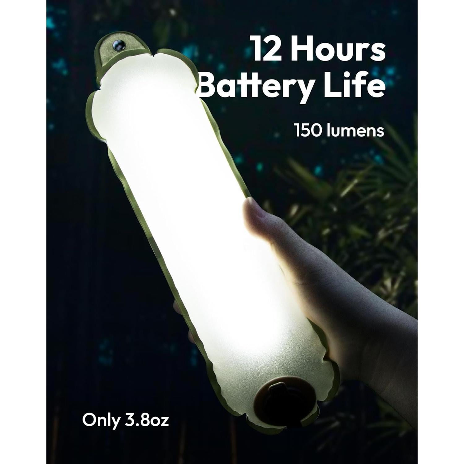 Linterna de Camping Inflable BILTRTE 30cm USB Recargable IP66