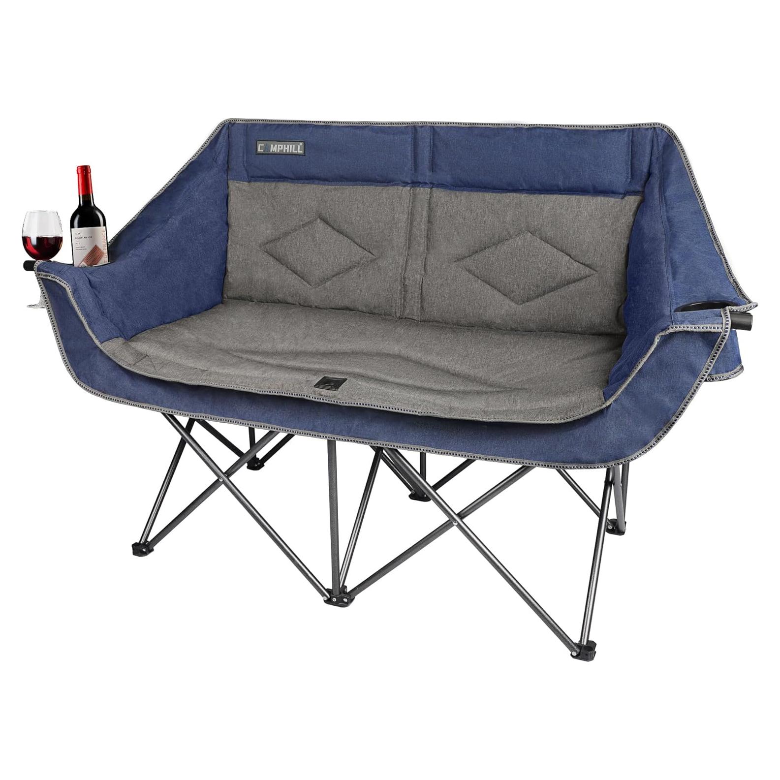 Silla de Camping Doble Plegable Camphill Azul 227 kg