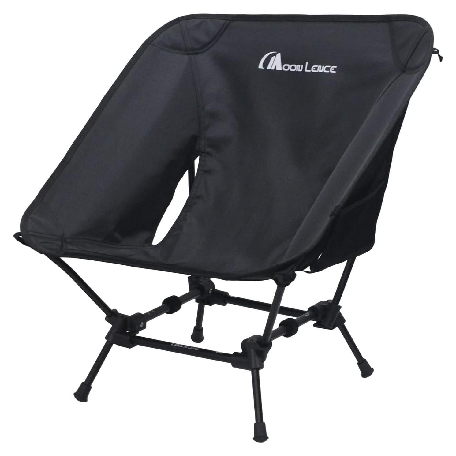 Silla de Camping Plegable MOON LENCE Aluminio Negro 150 kg