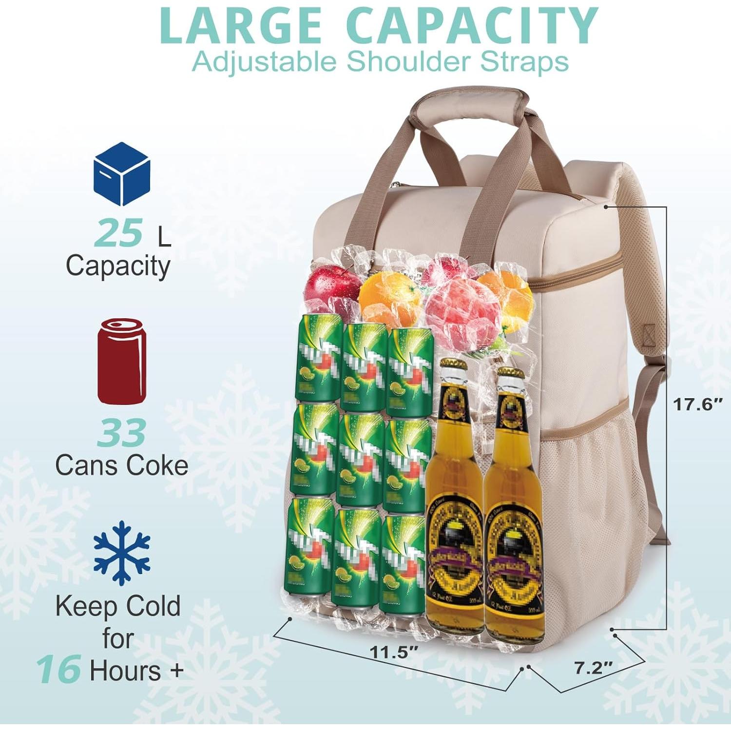 Mochila Enfriadora Aislada Bunnychill B-LCB05-2 11.89L Beige