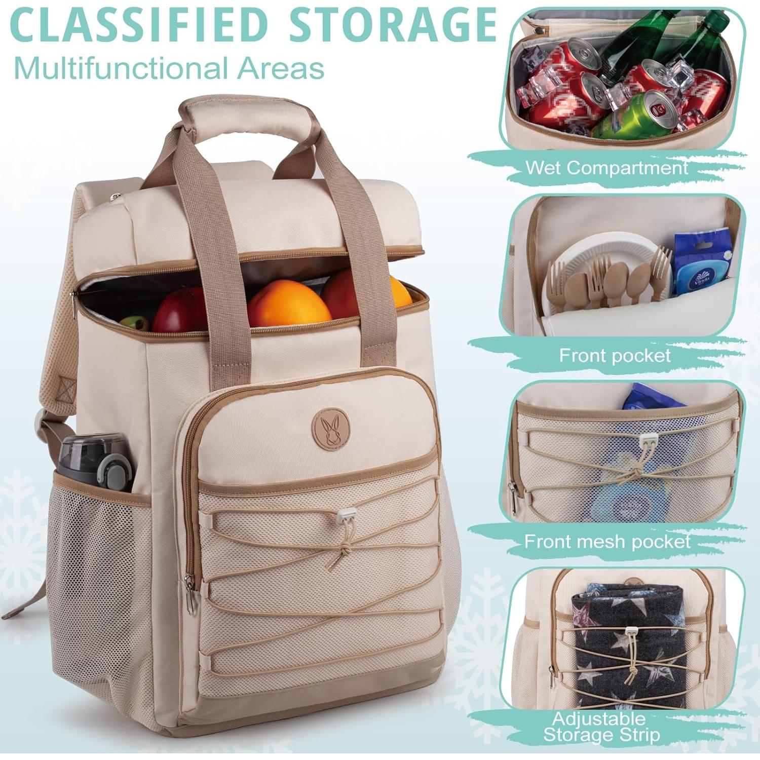 Mochila Enfriadora Aislada Bunnychill B-LCB05-2 11.89L Beige