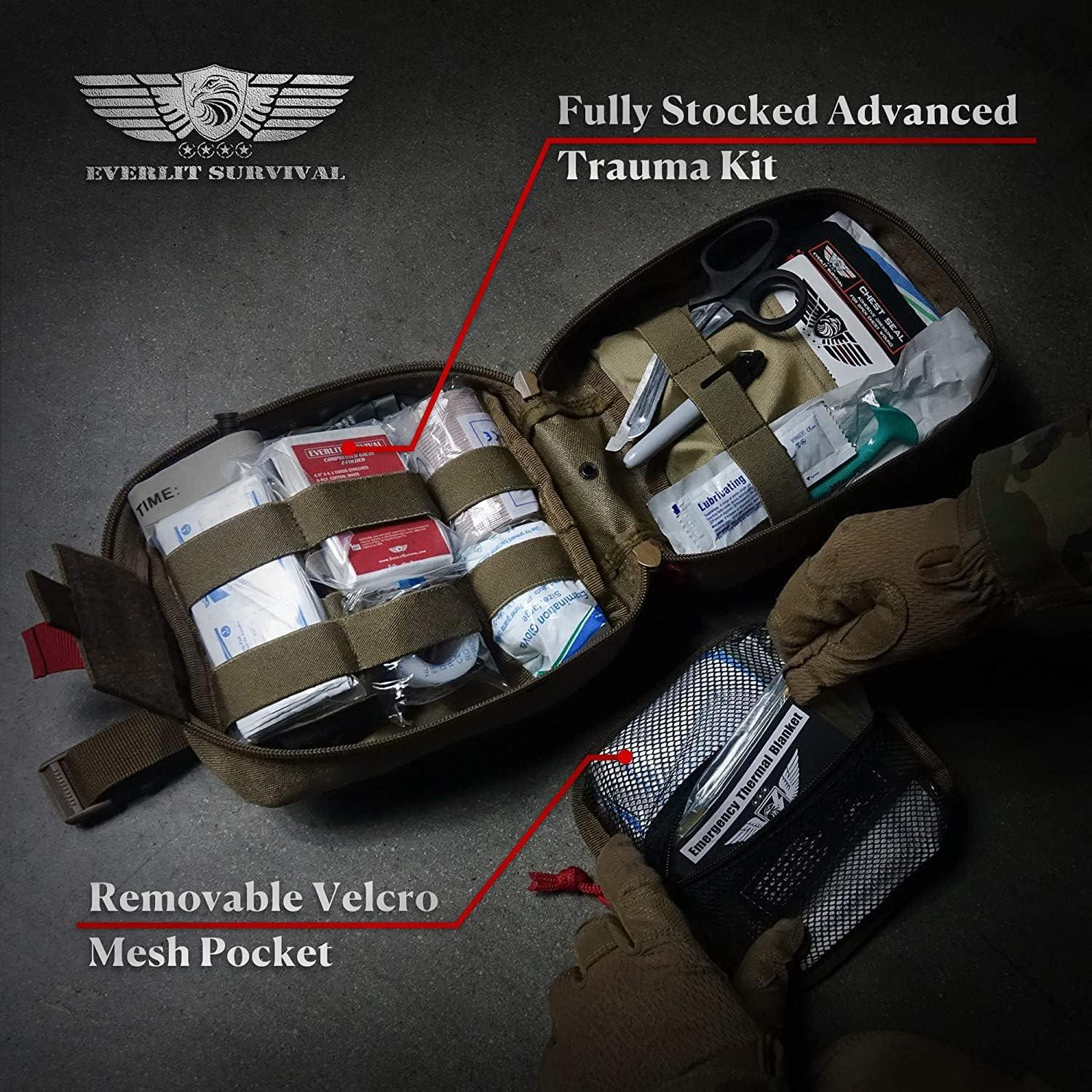 Kit de Trauma de Emergencia Everlit 92 Piezas IFAK Táctico