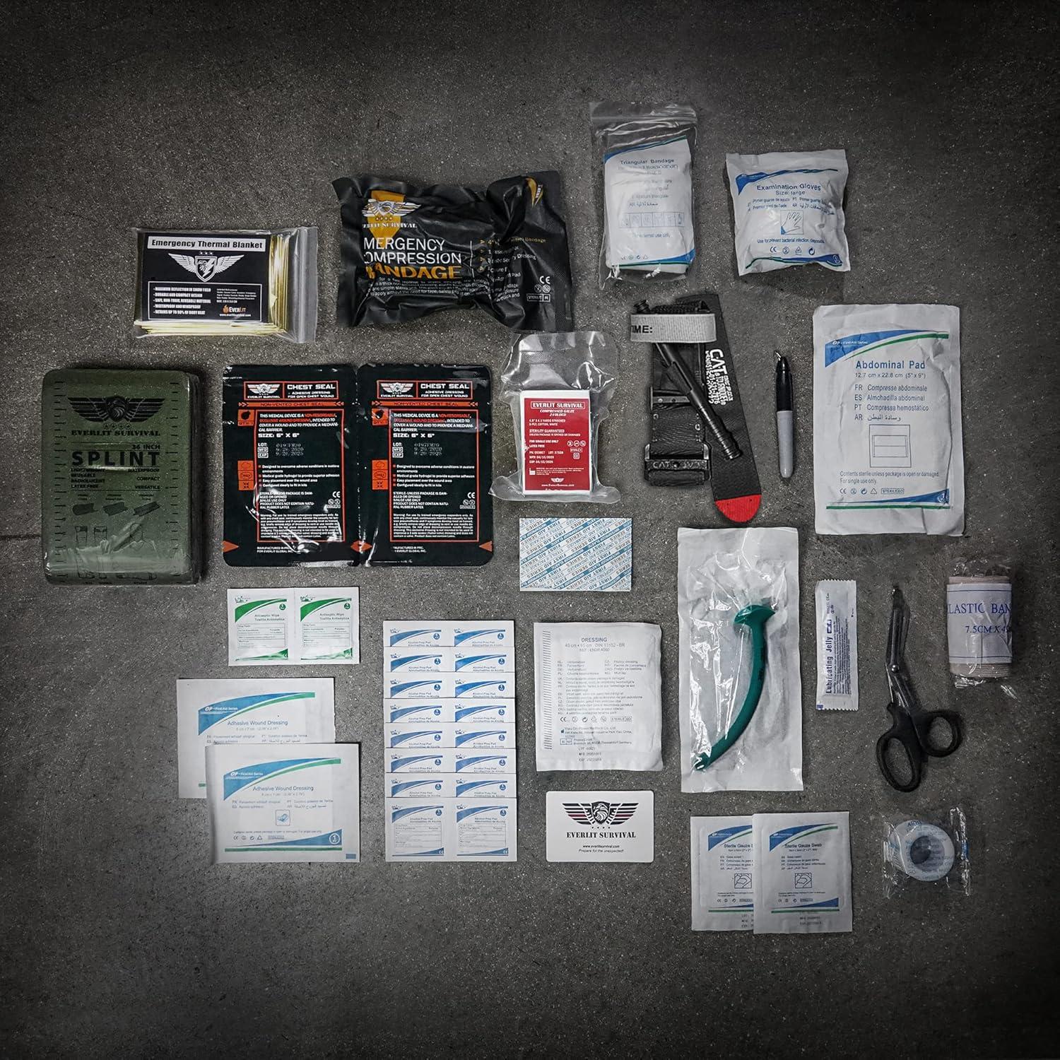 Kit de Trauma de Emergencia Everlit 92 Piezas IFAK Táctico