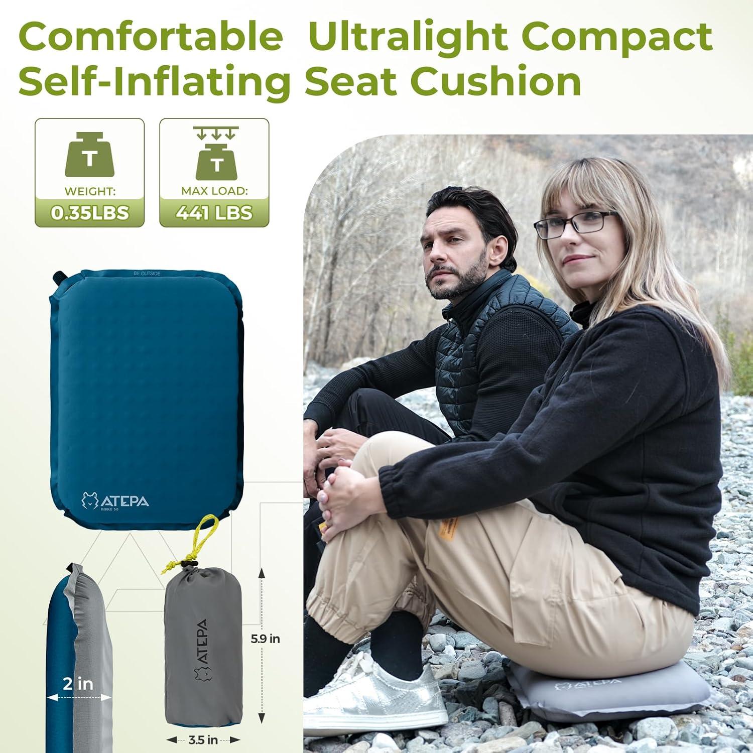 Cojín Inflable ATEPA Azul 15x11cm Espuma con Memoria