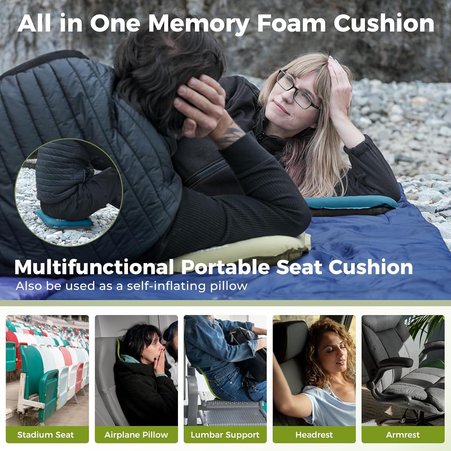 Cojín Inflable ATEPA Azul 15x11cm Espuma con Memoria