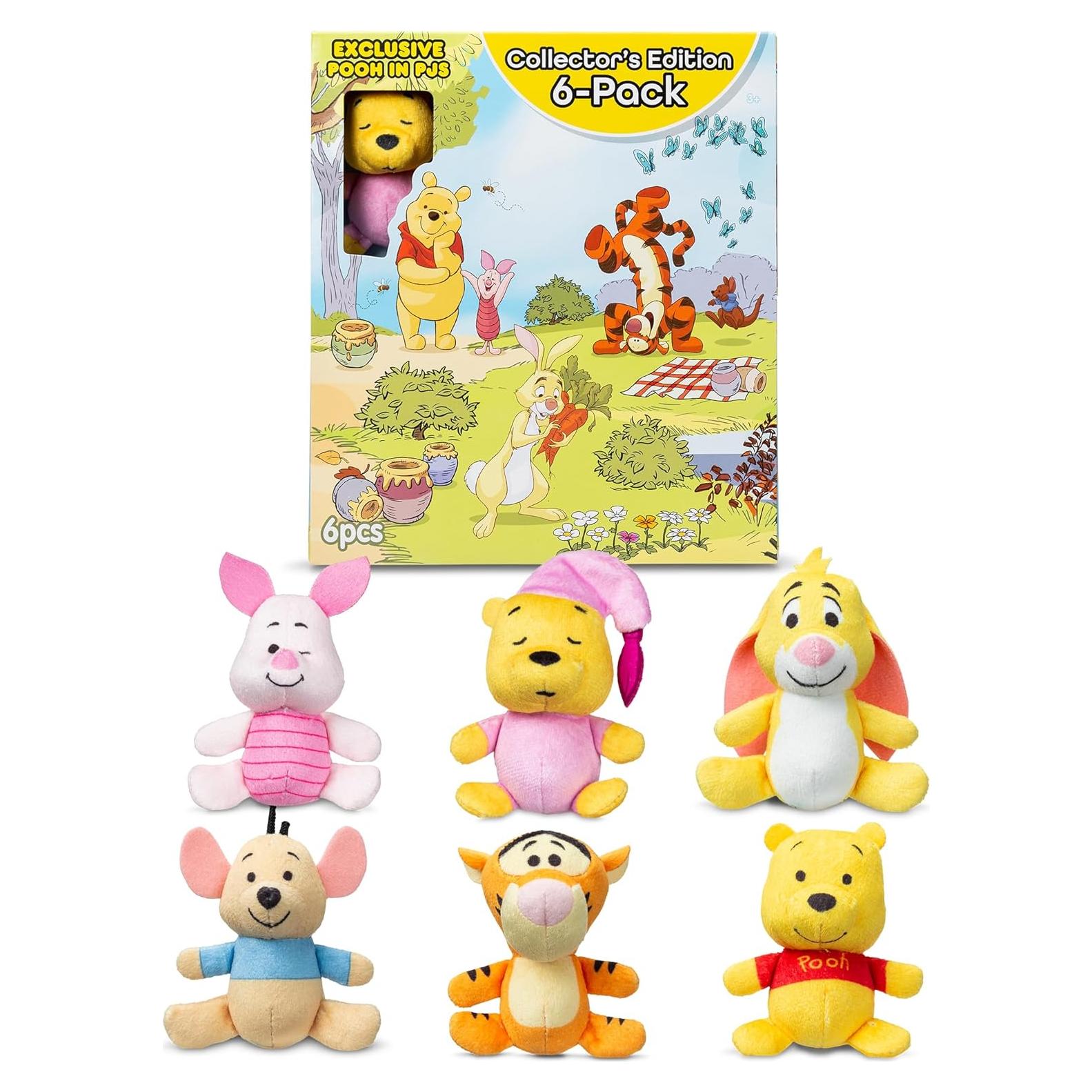 Paquete de 6 Micro Teenies Winnie the Pooh - Figuras de Peluche