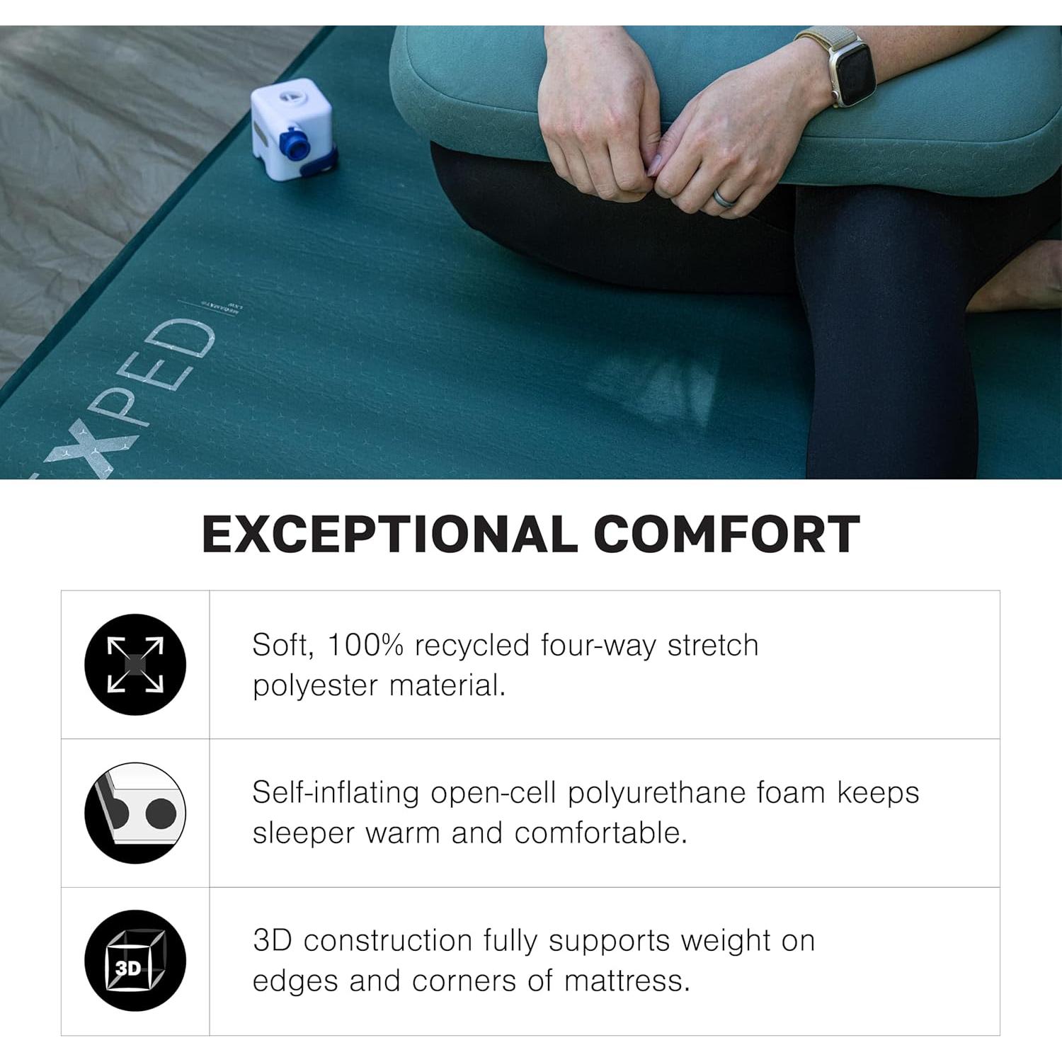 Colchón de Camping Autoinflable Exped MegaMat Duo Reina 4"