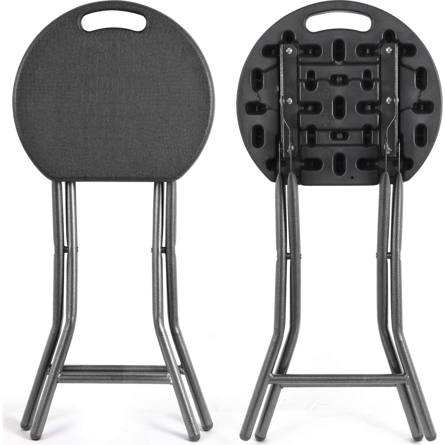 Taburete Plegable 5Rcom Negro, Capacidad 227kg, 45.7cm