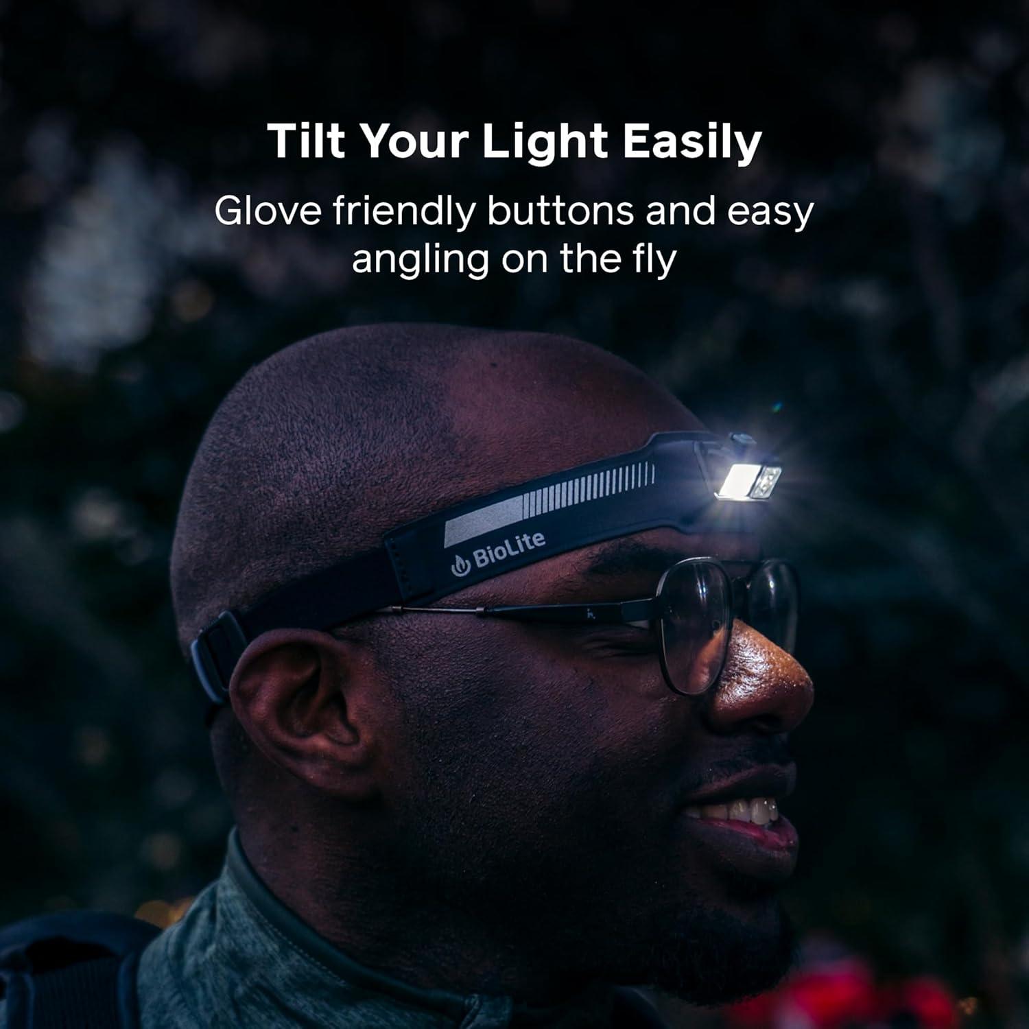 Linterna Frontal BioLite Dash 450 Lúmenes Recargable IPX4