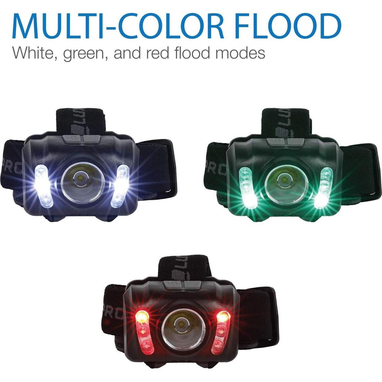 Linterna Frontal LED LUXPRO LP345V2 300 Lúmenes IPX4 Camping