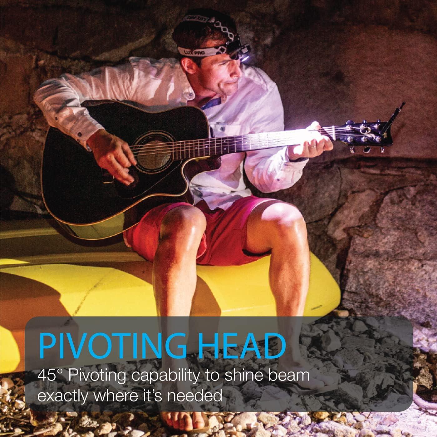 Linterna Frontal LED LUXPRO LP345V2 300 Lúmenes IPX4 Camping