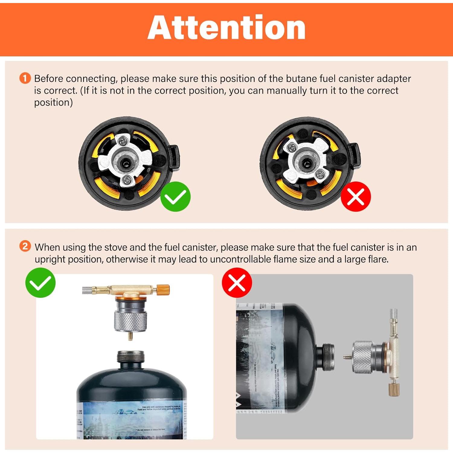 Estufa de Camping WADEO 3900W Portátil a Prueba de Viento