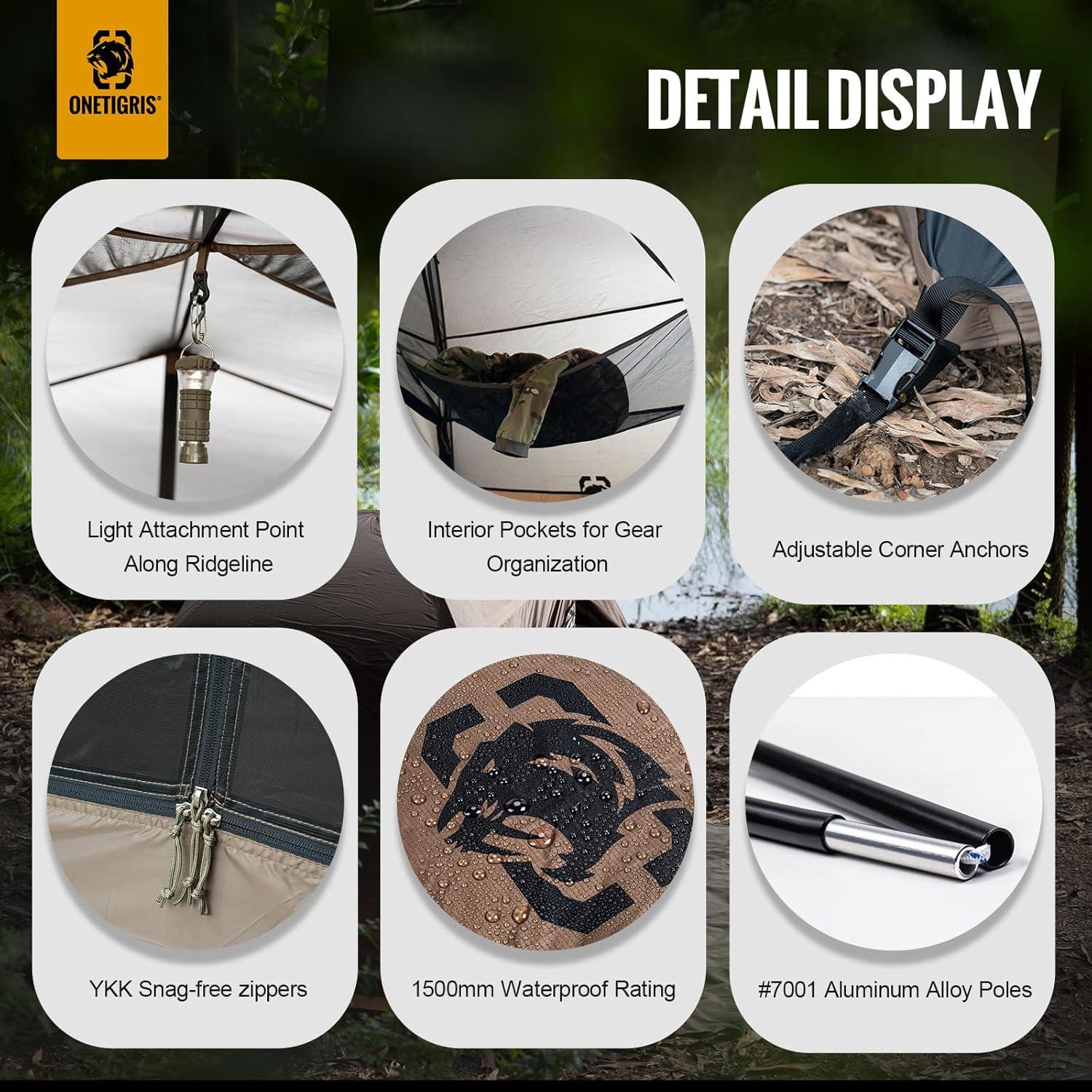 Tienda de Camping OneTigris COSMITTO 2 Personas Impermeable