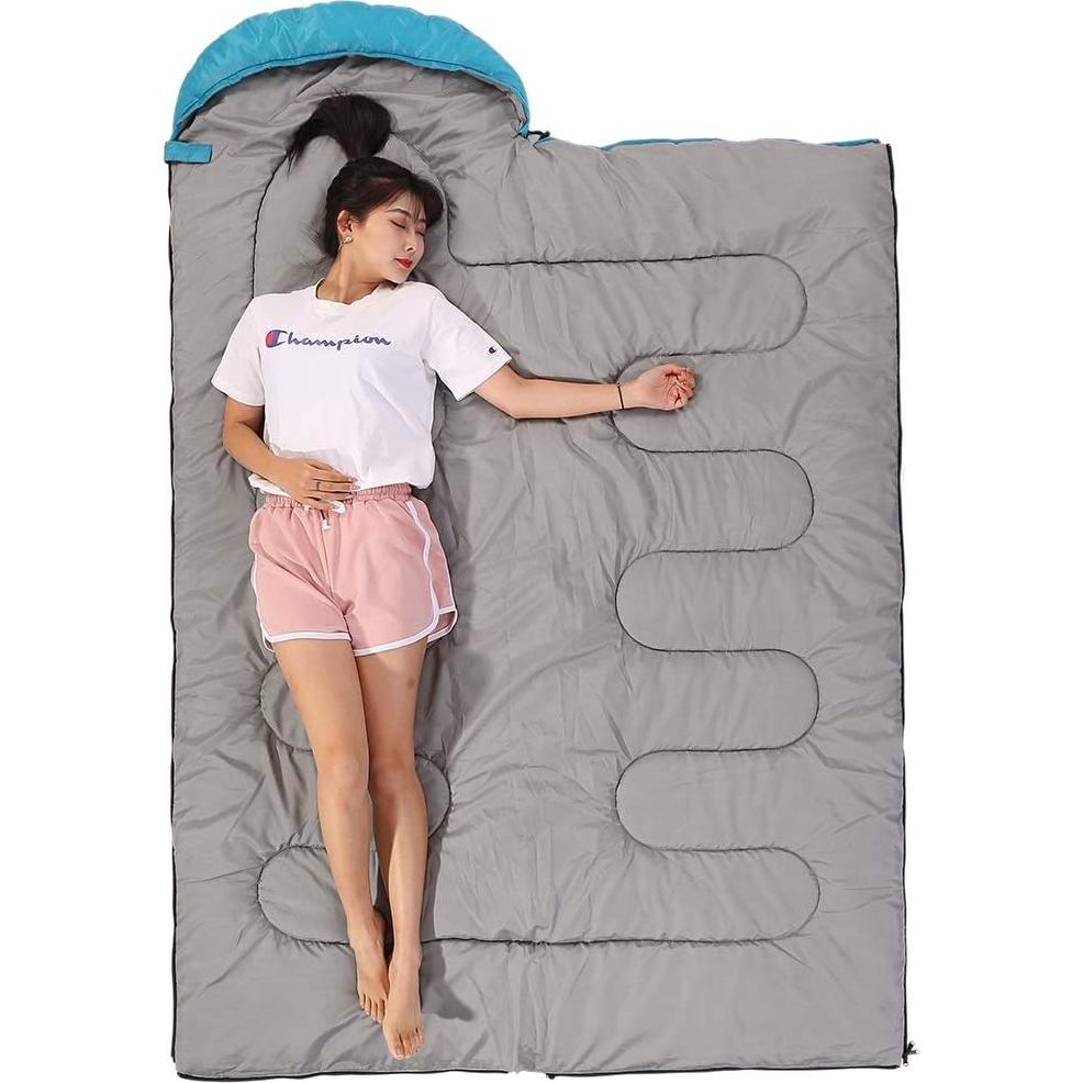 Saco de Dormir SWTMMERRY 3 Temporadas Individual Ligero Impermeable