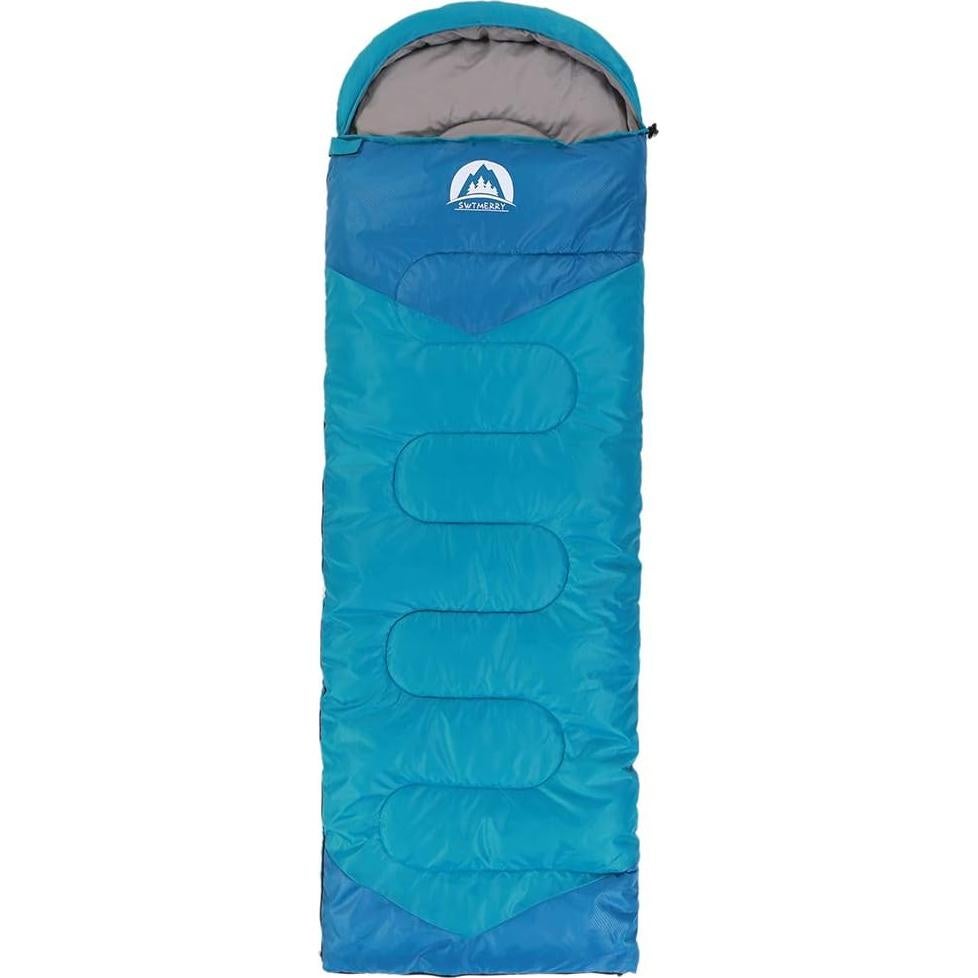 Saco de Dormir SWTMMERRY 3 Temporadas Individual Ligero Impermeable